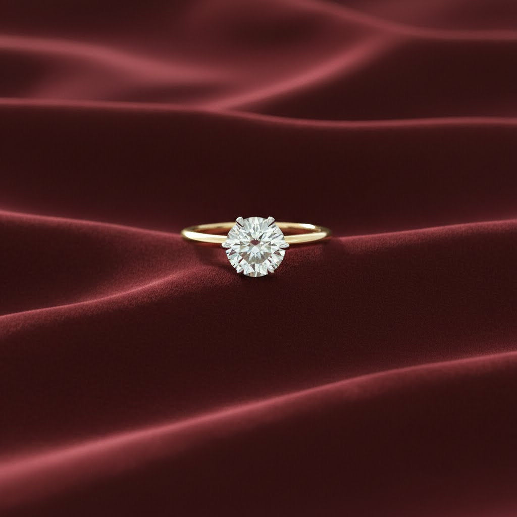 Simple 1.5ct Round Engagement Ring