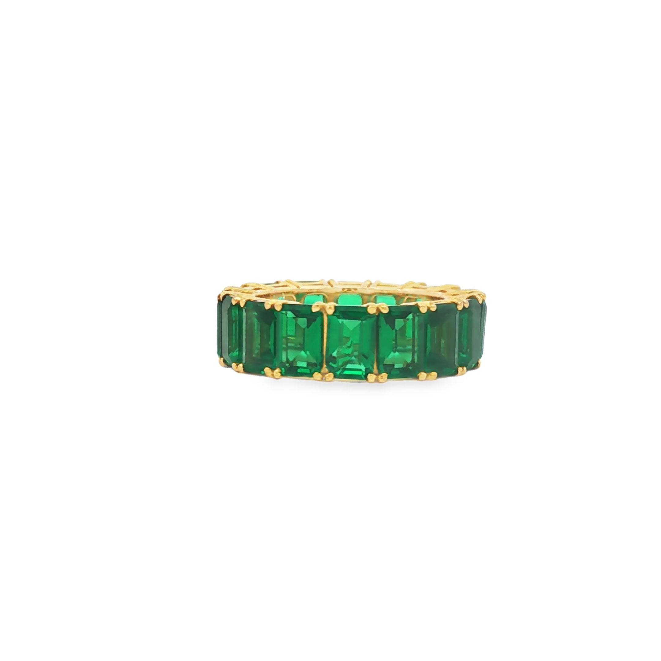 Green Emerald Eternity Band