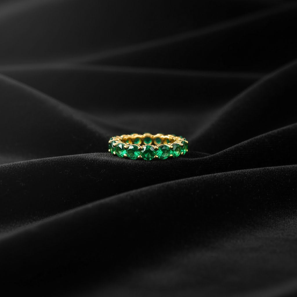 Green Round Eternity Band