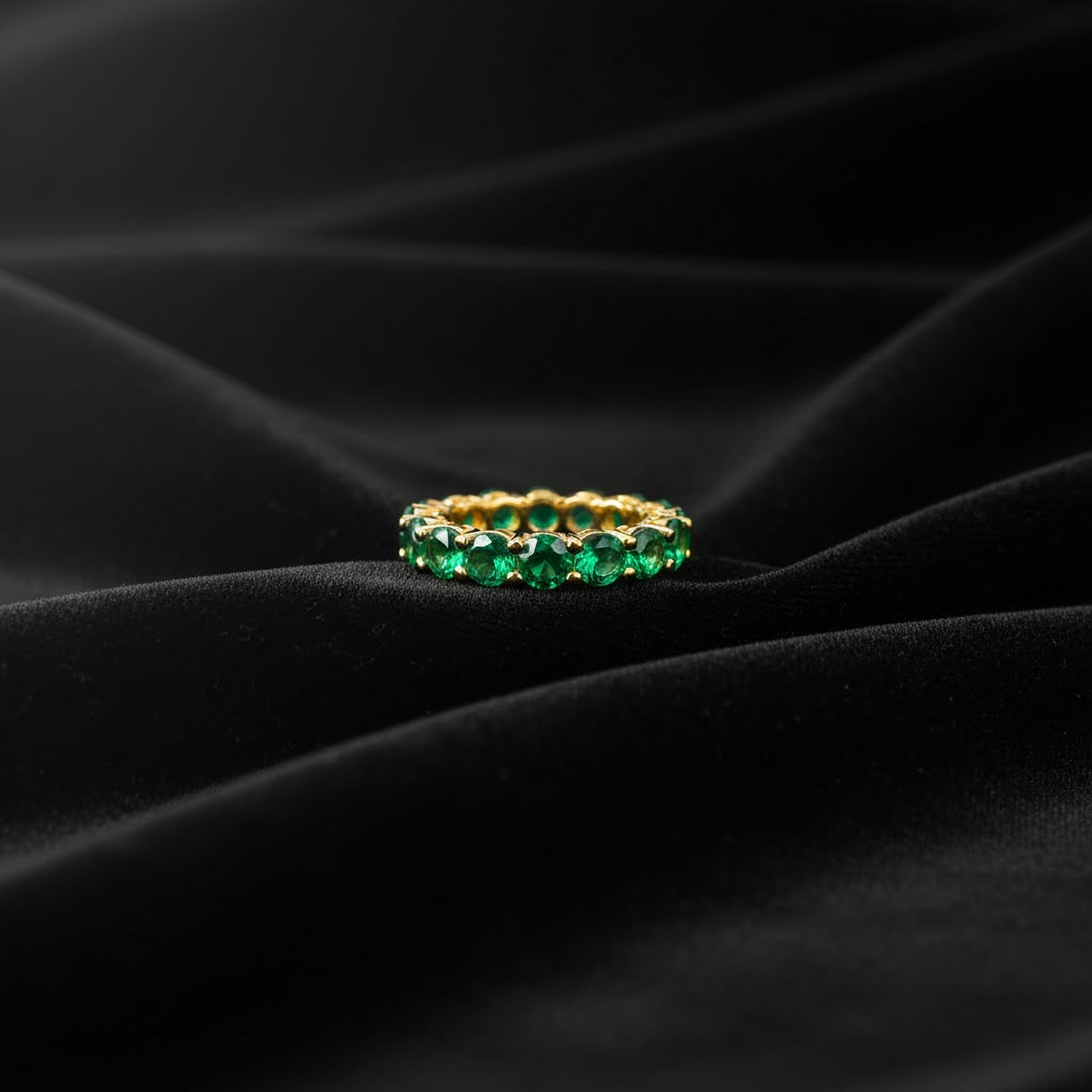 Green Round Eternity Band