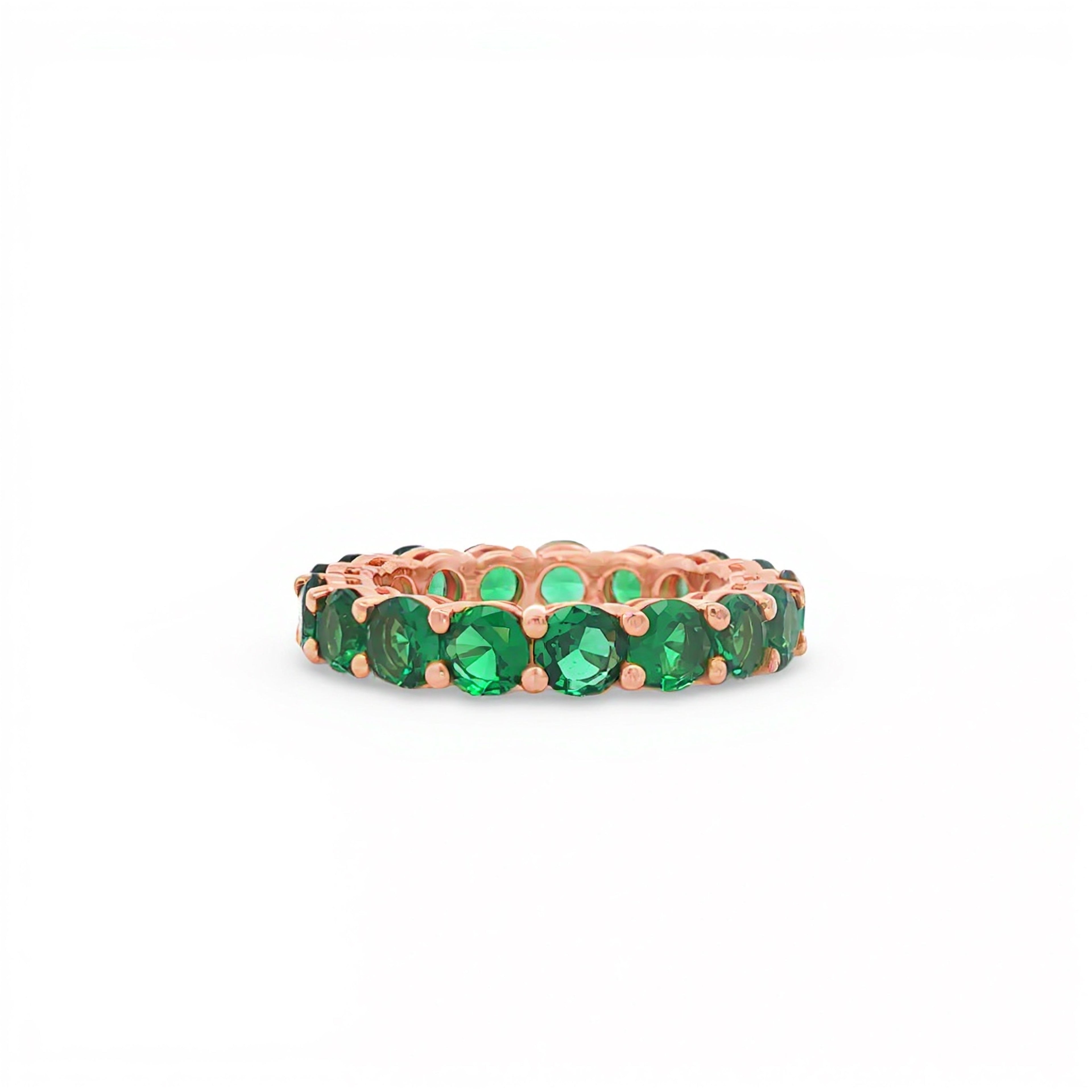 Green Round Eternity Band