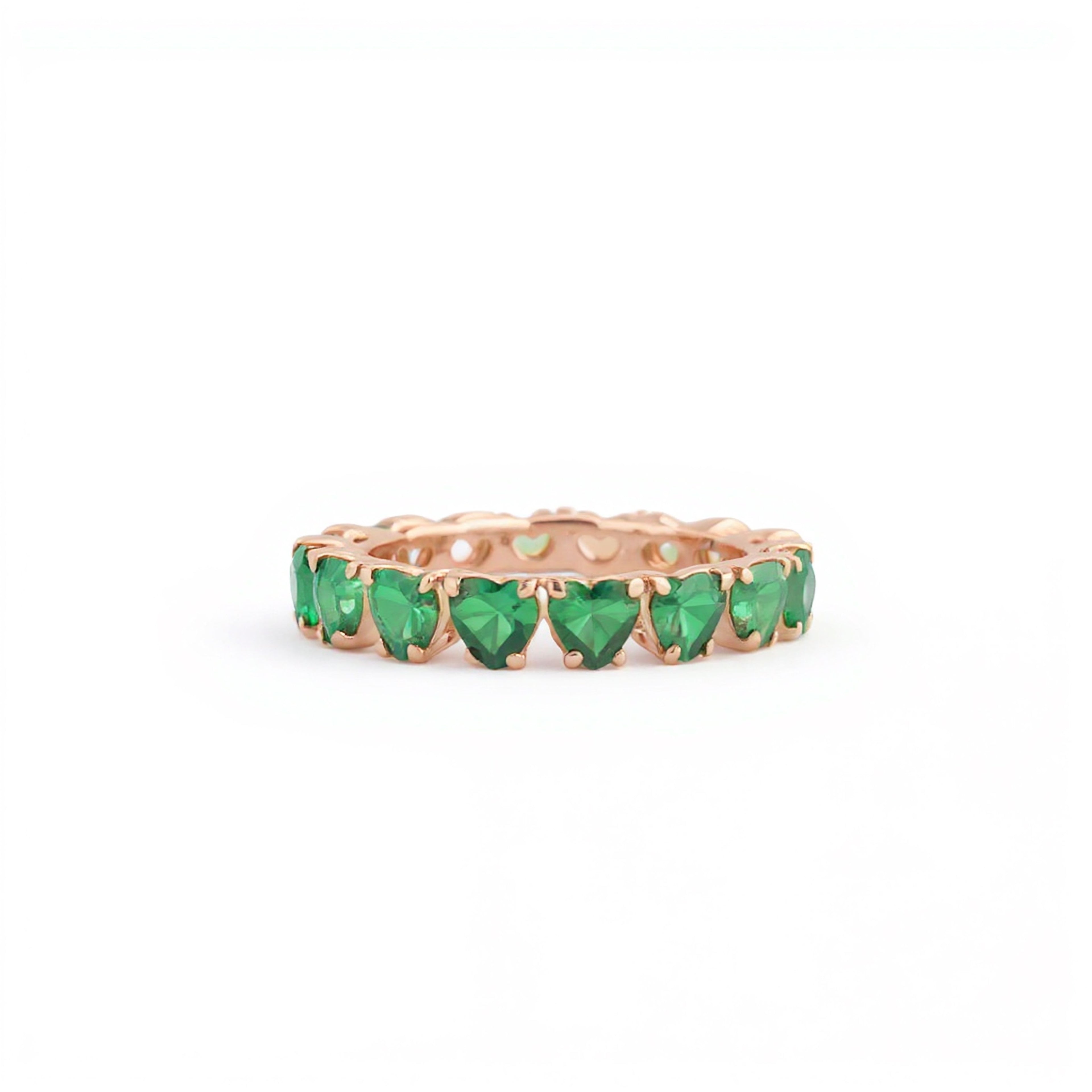 Green Heart  Eternity Band