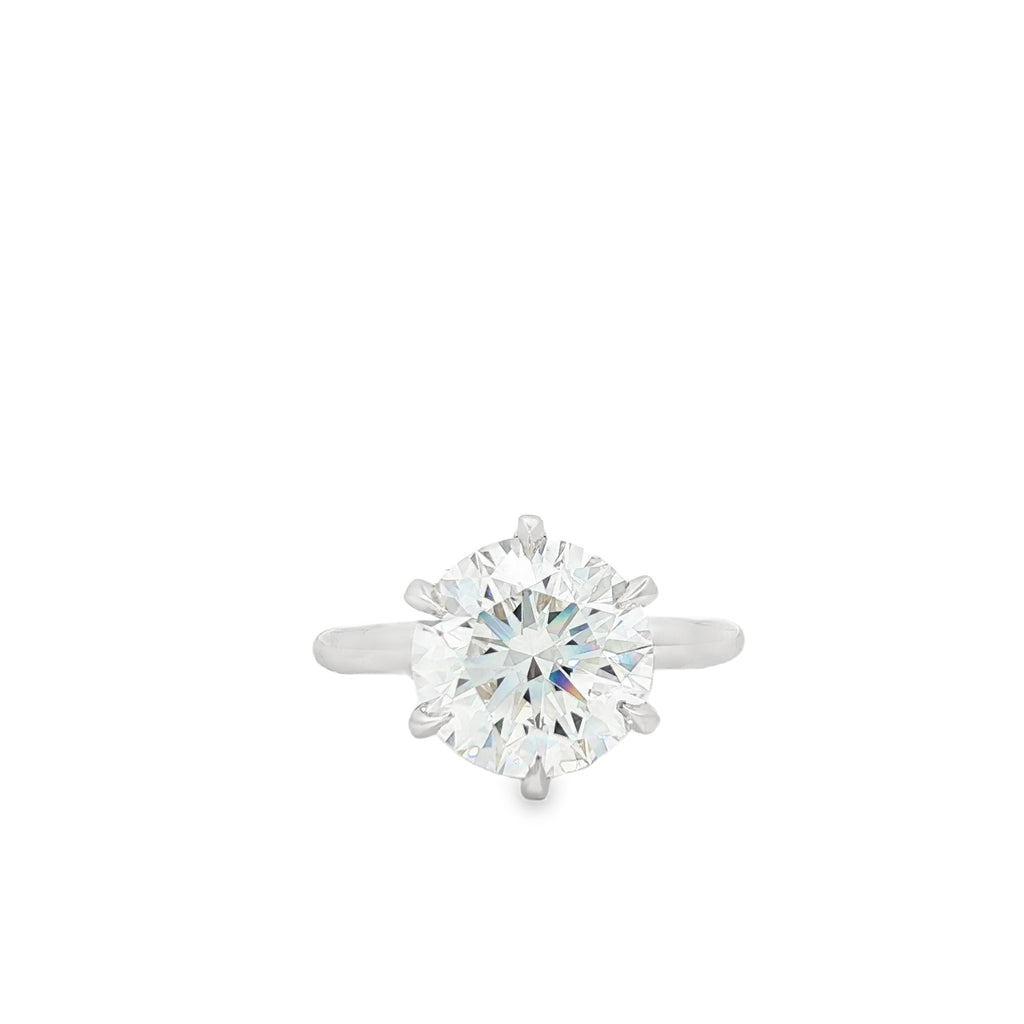 4ct Round  Engagement Ring