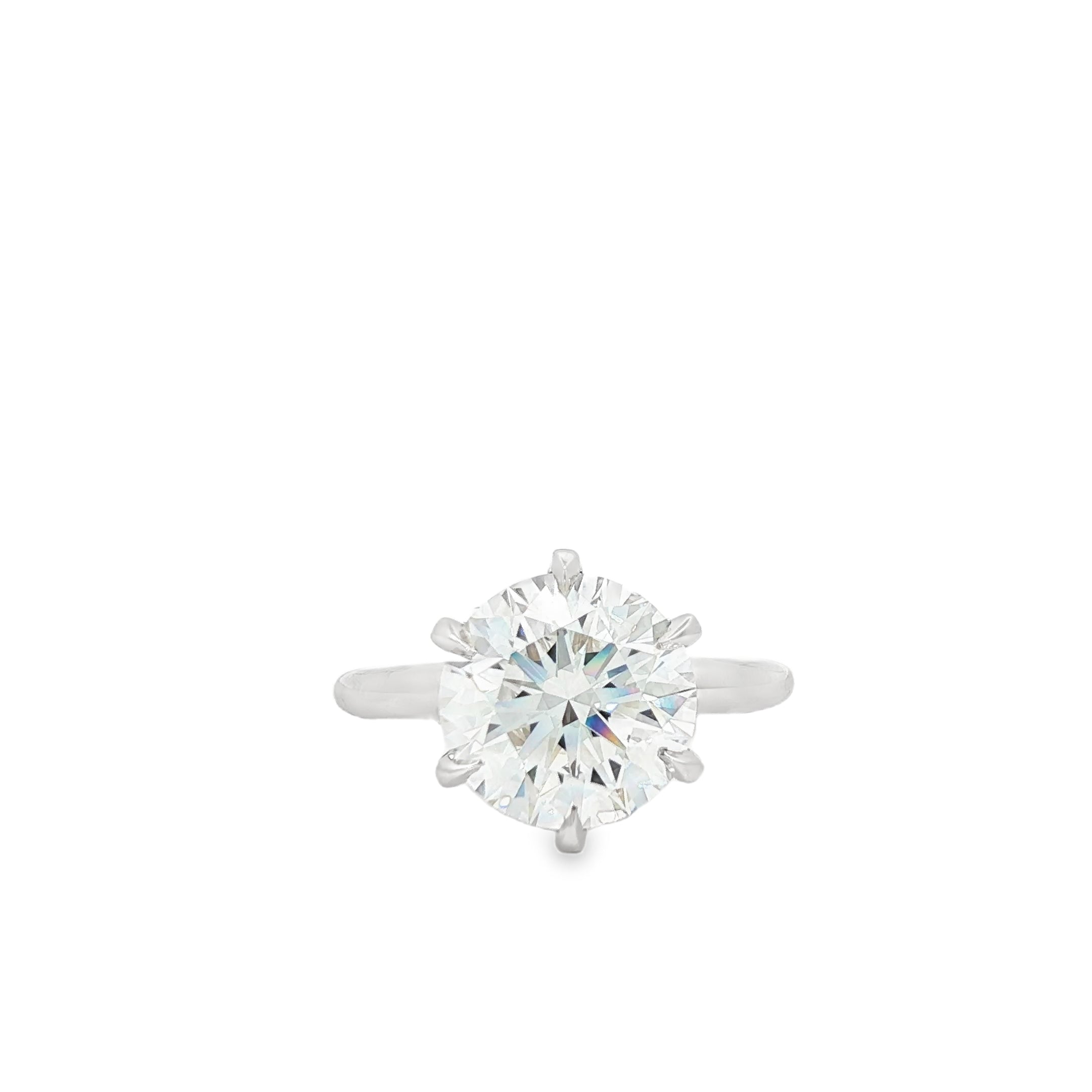4ct Round  Engagement Ring