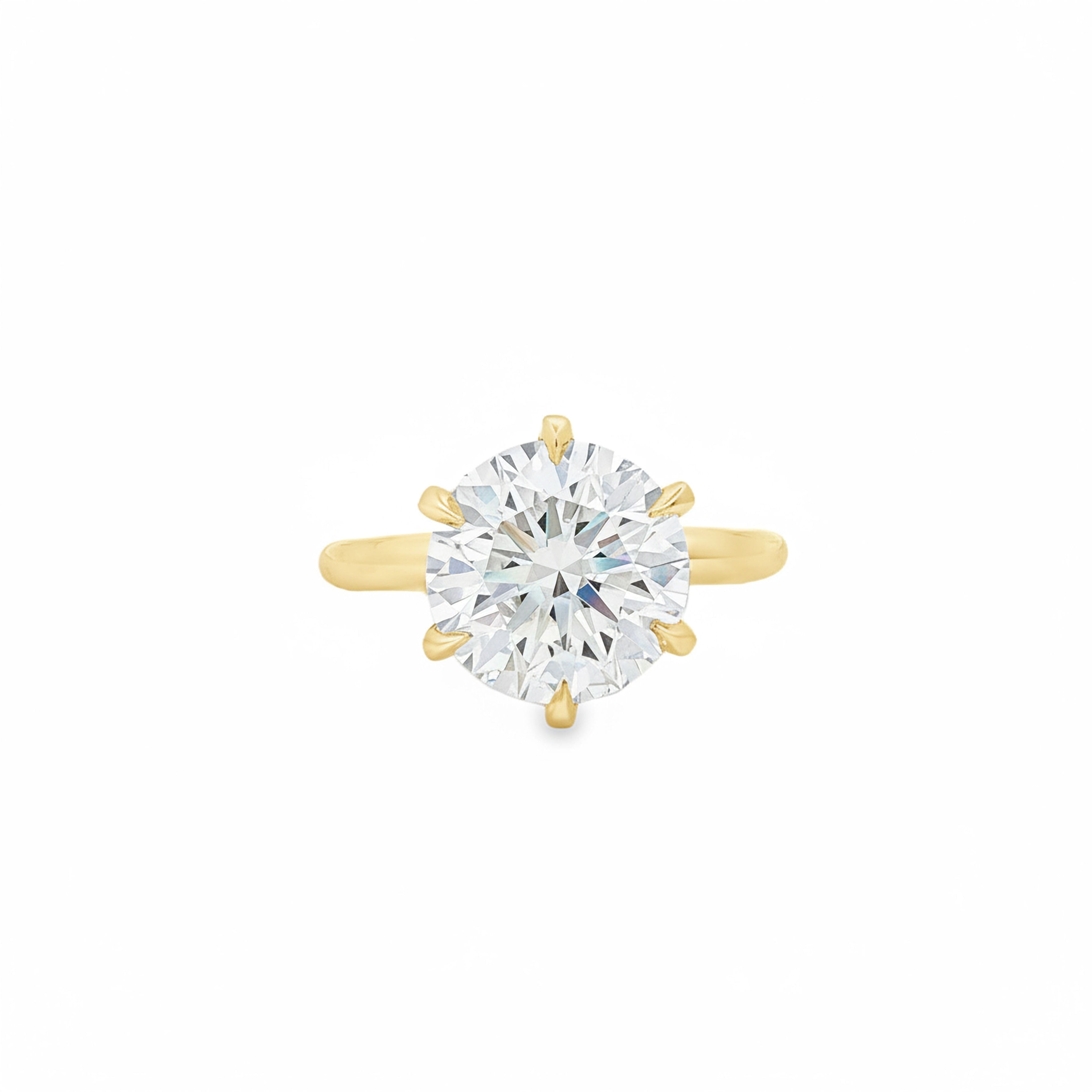 4ct Round  Engagement Ring