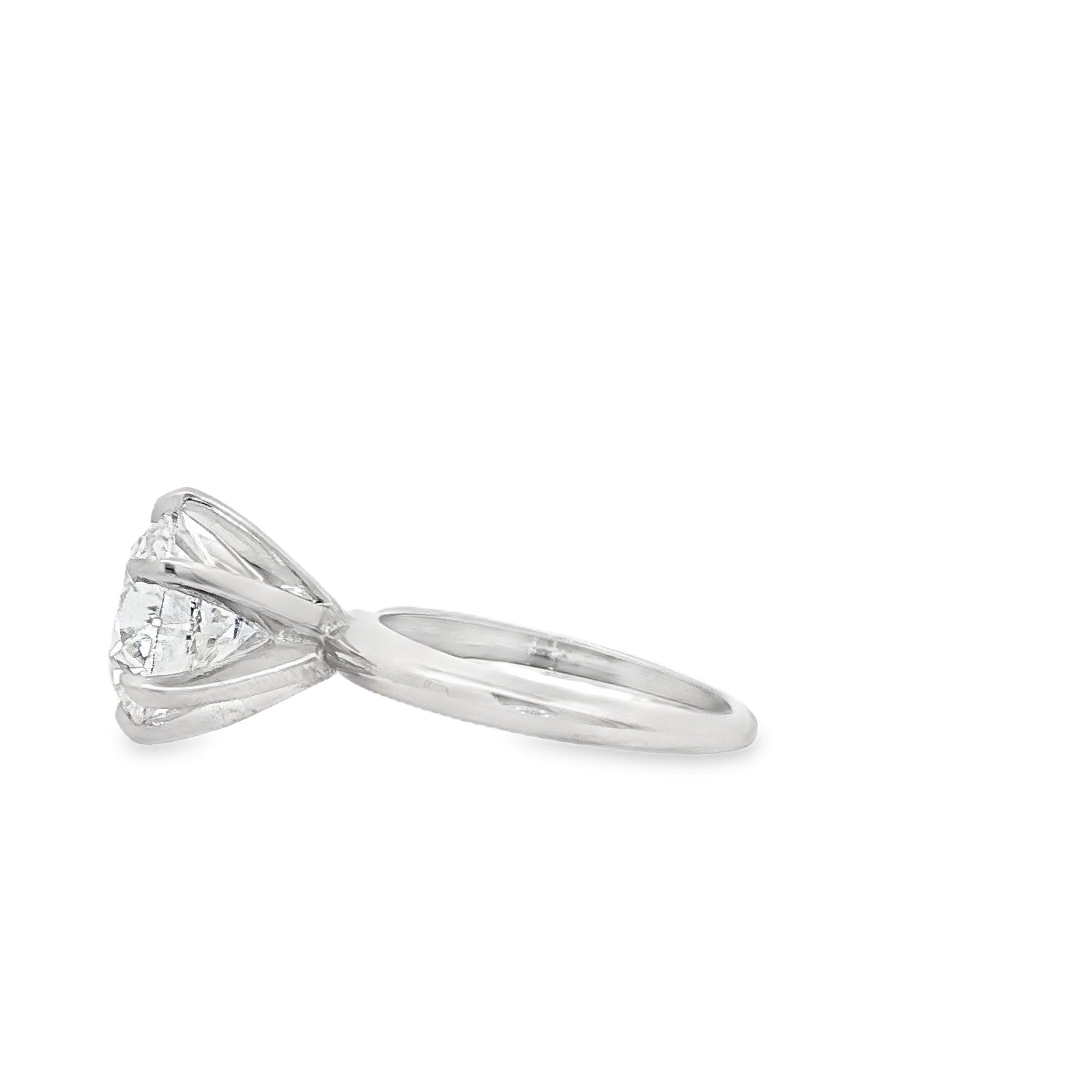 4ct Round  Engagement Ring