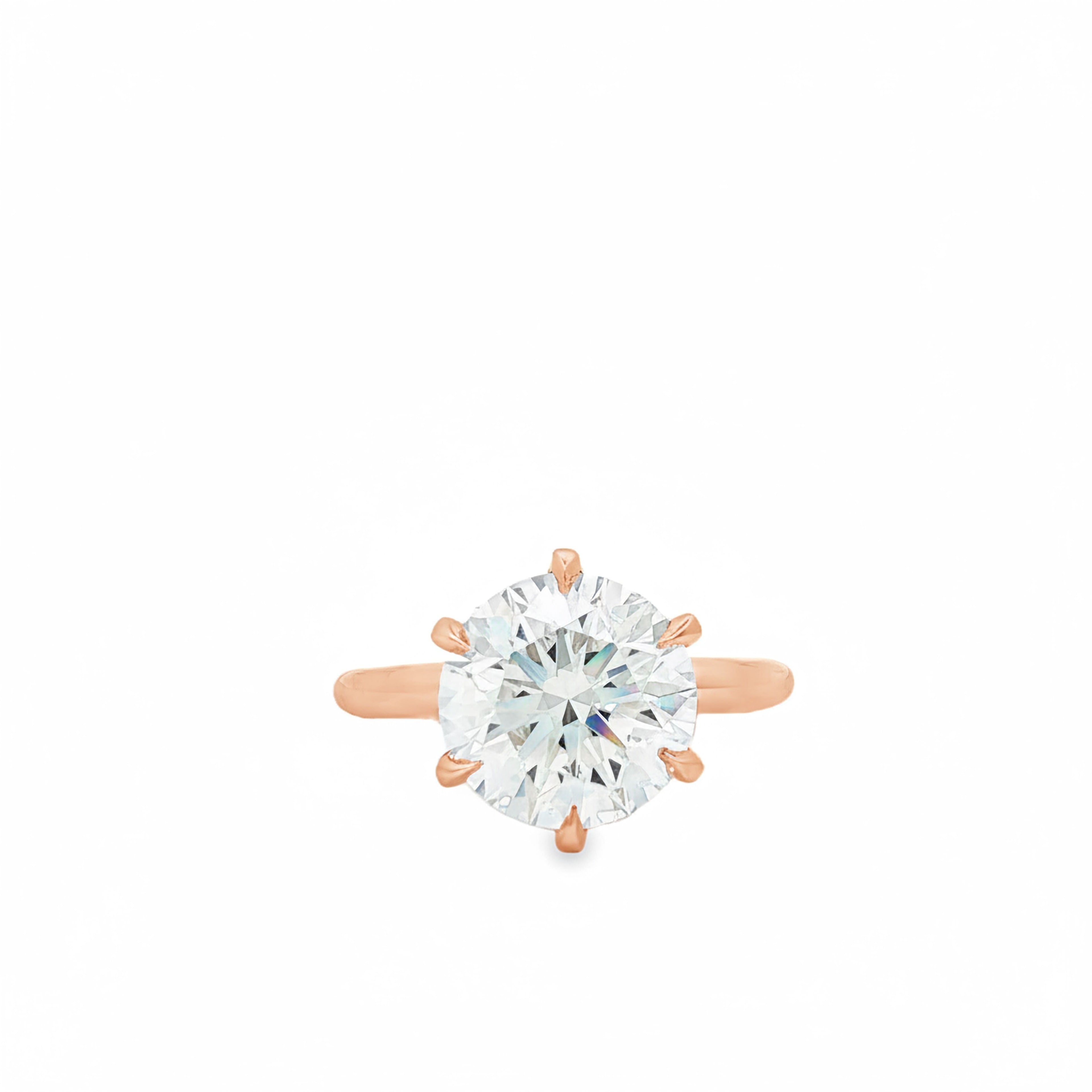 4ct Round  Engagement Ring