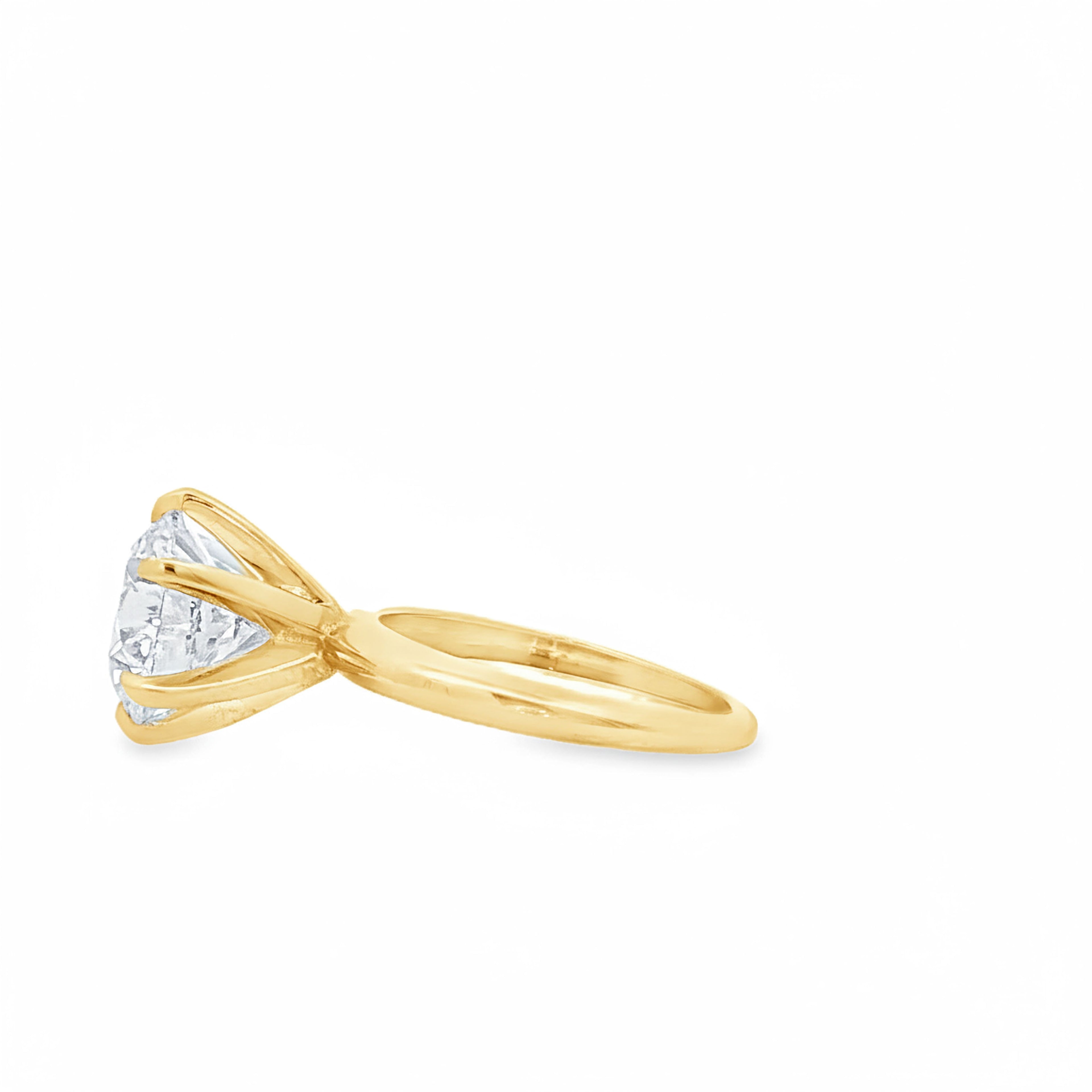 4ct Round  Engagement Ring