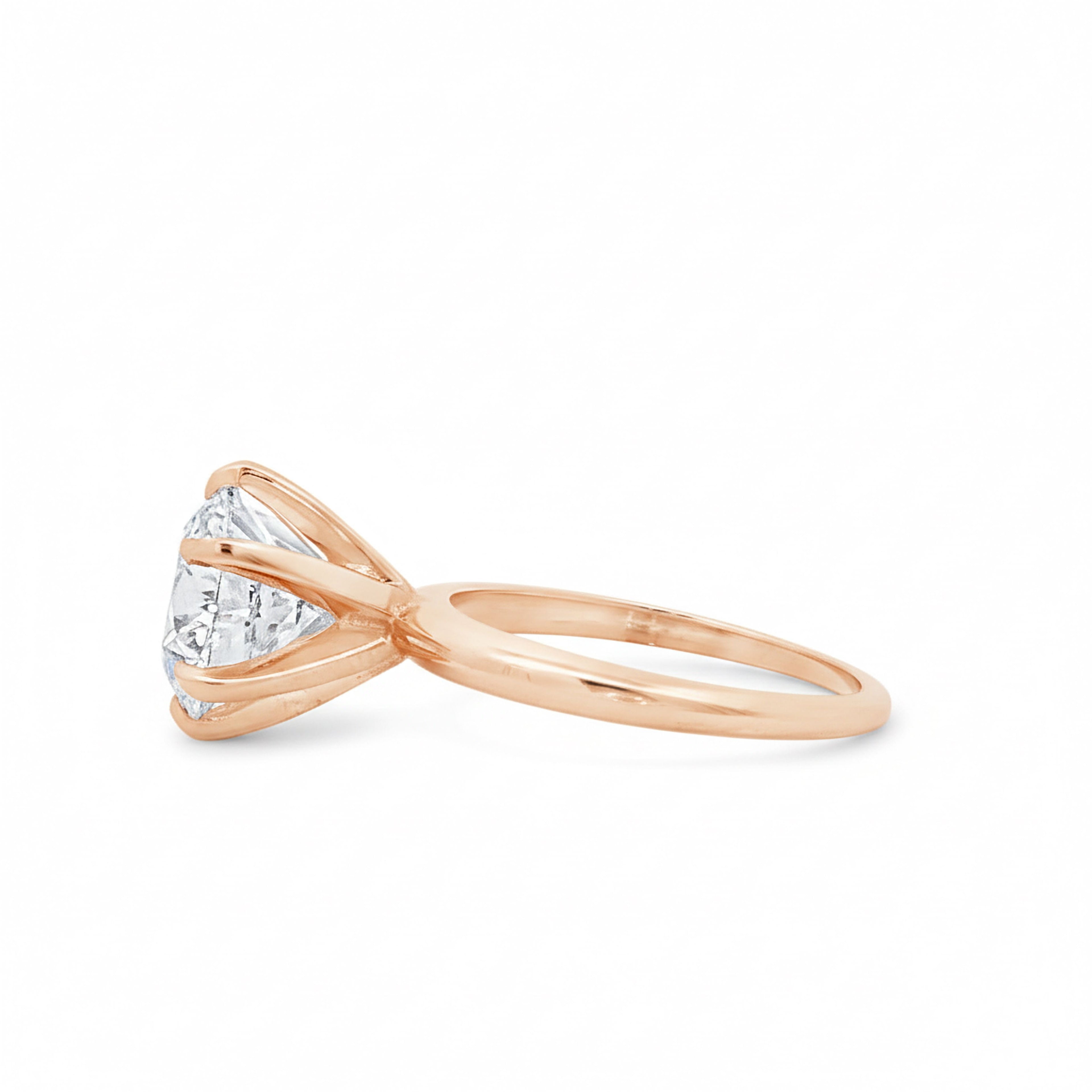 4ct Round  Engagement Ring