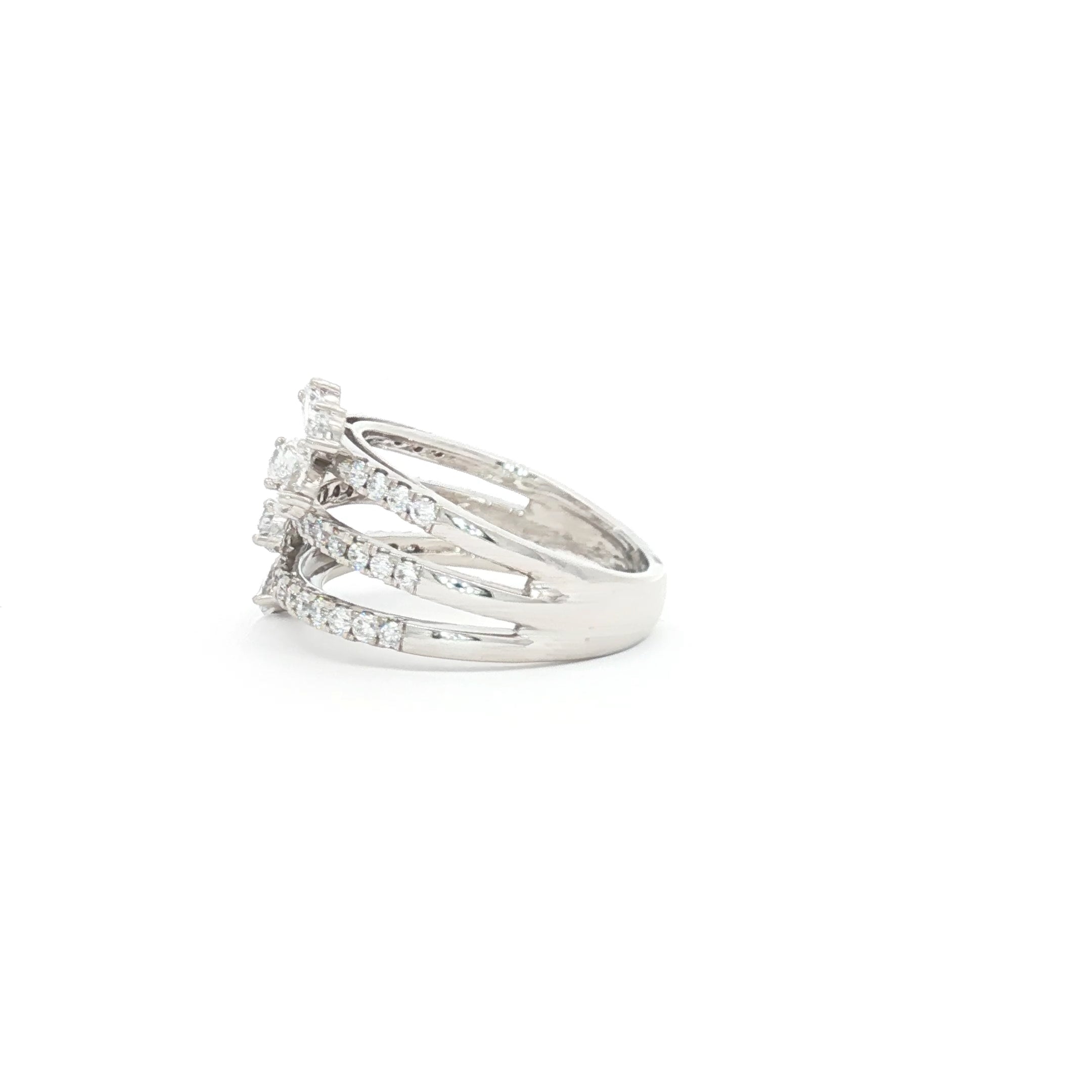 Flower x 3 Bands Ring