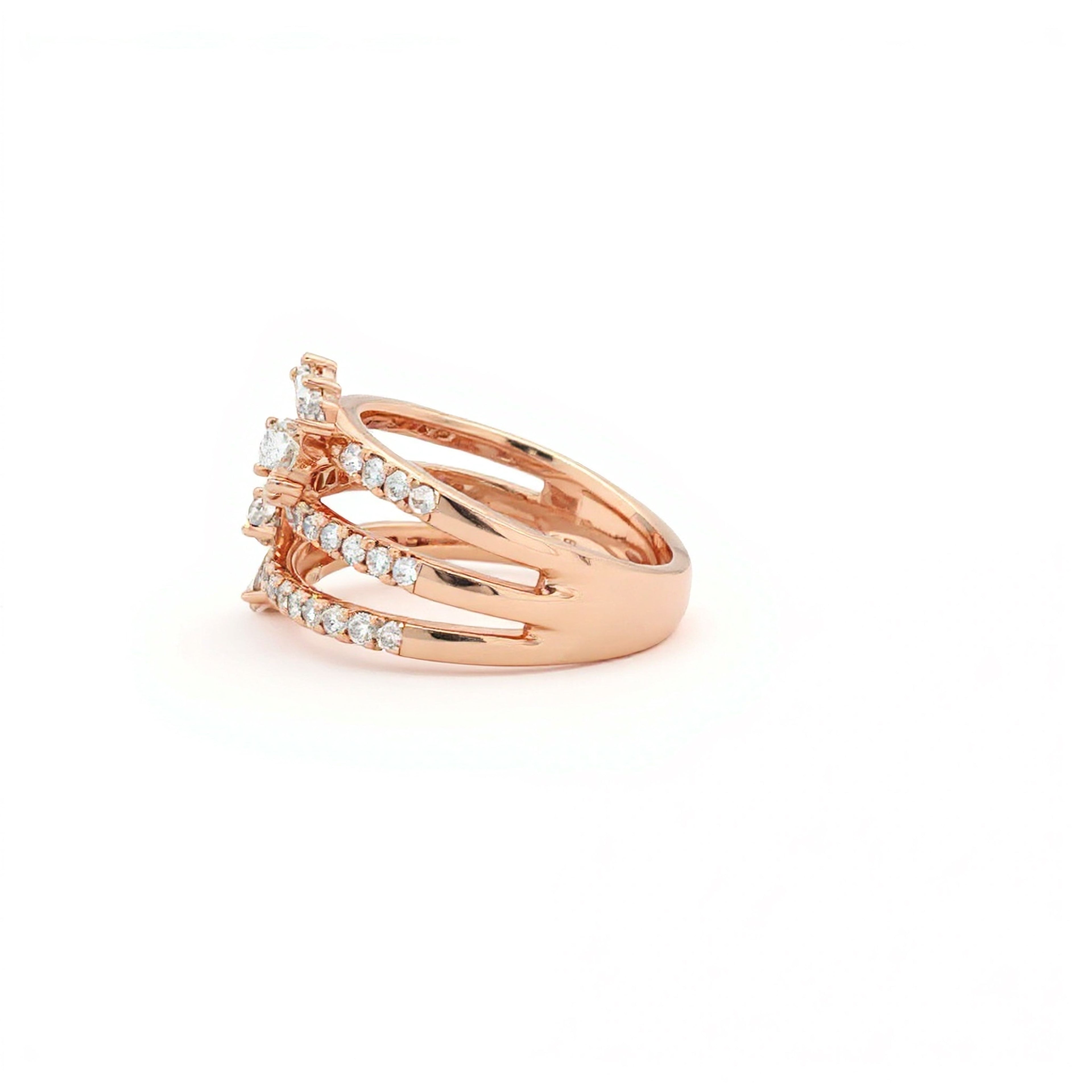 Flower x 3 Bands Ring