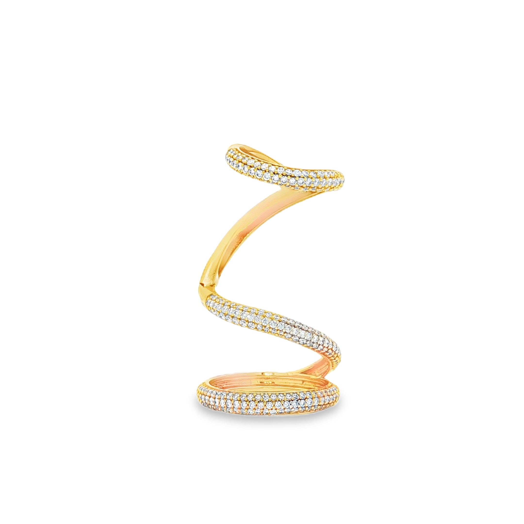 Spiral Long Finger Ring