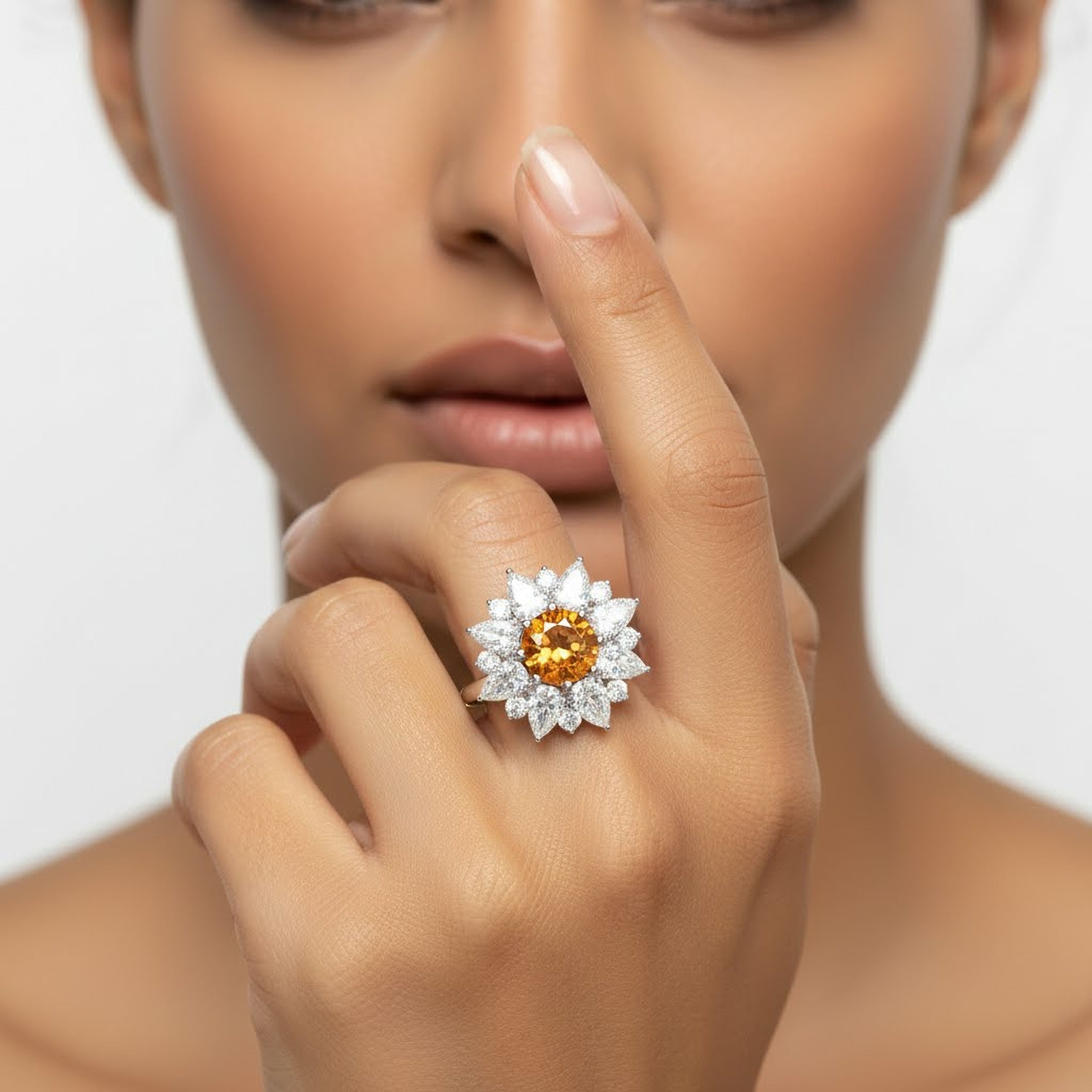 Yellow 3.21ct Round Ring
