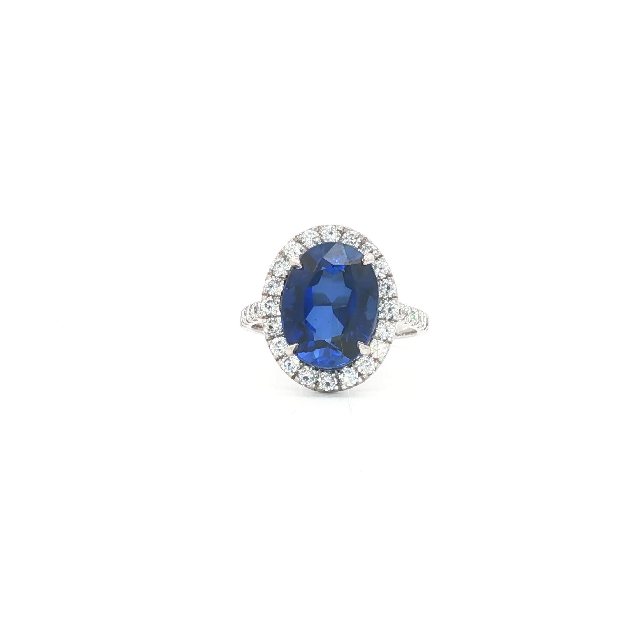 Blue Sapphire Oval 5ct Ring