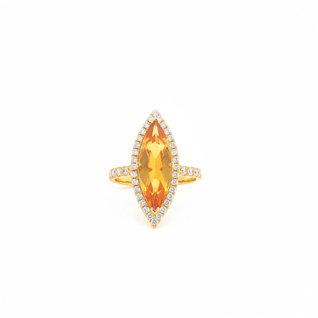 Yellow 3.75ct Marquise Ring