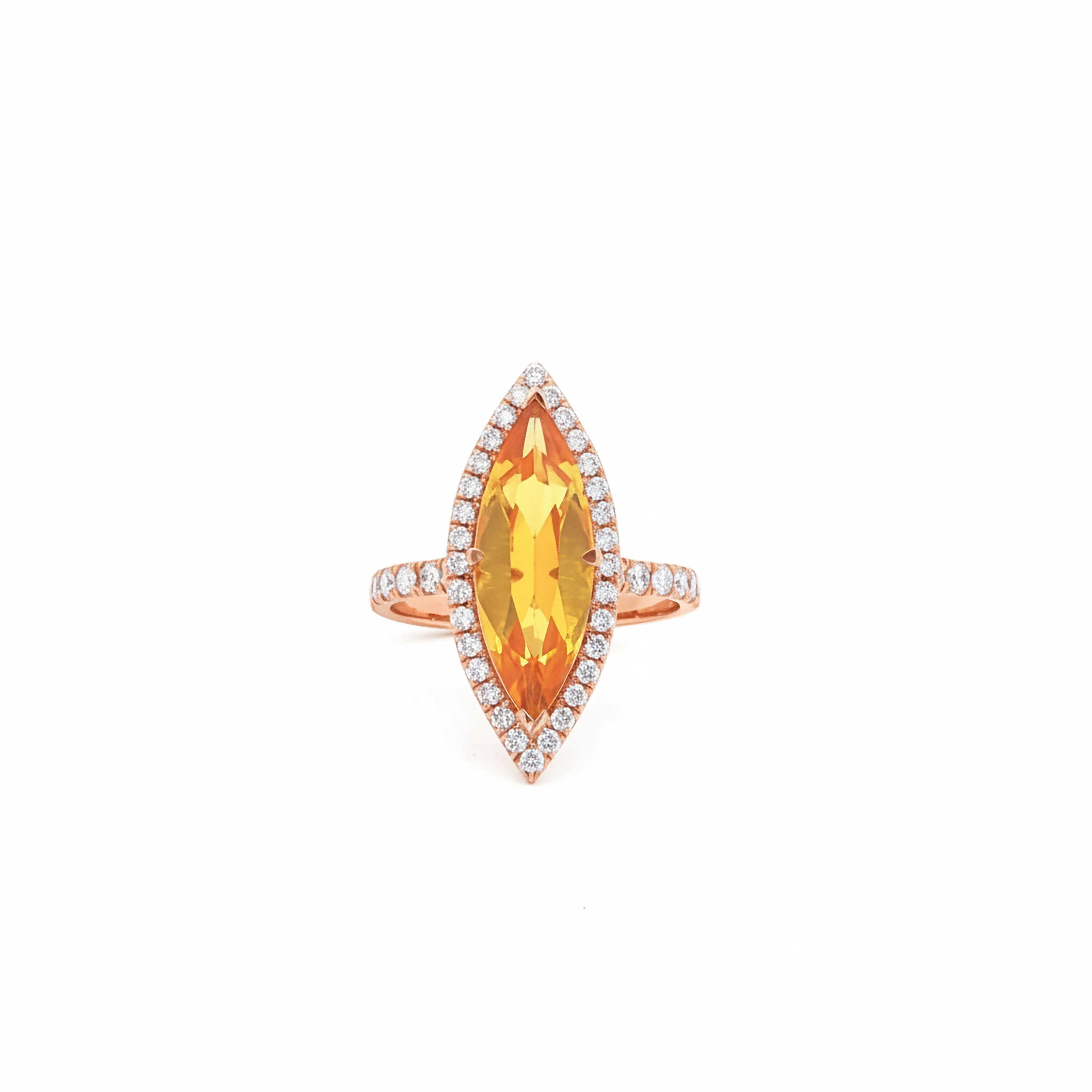 Yellow 3.75ct Marquise Ring