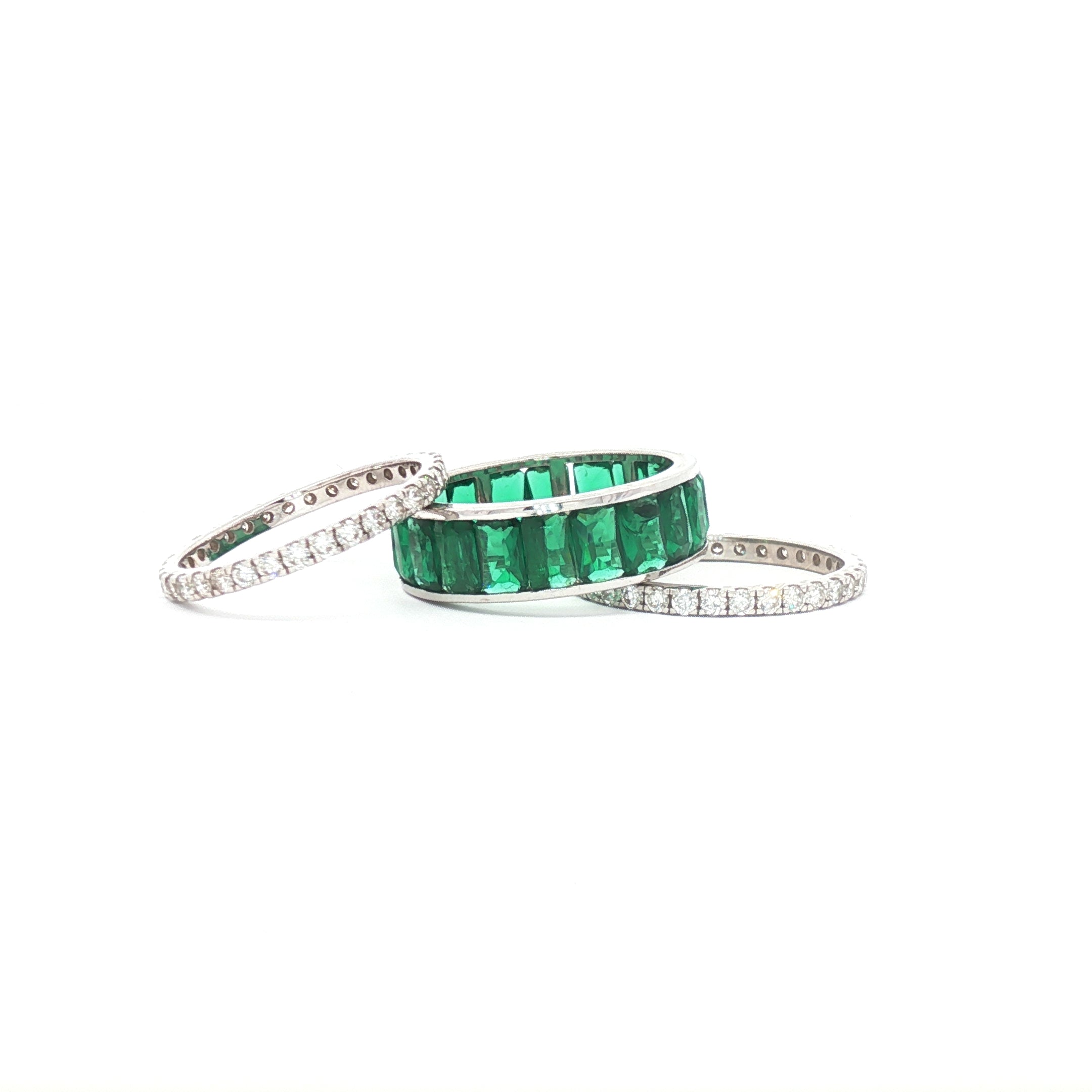 Emerald x Round Eternity Ring