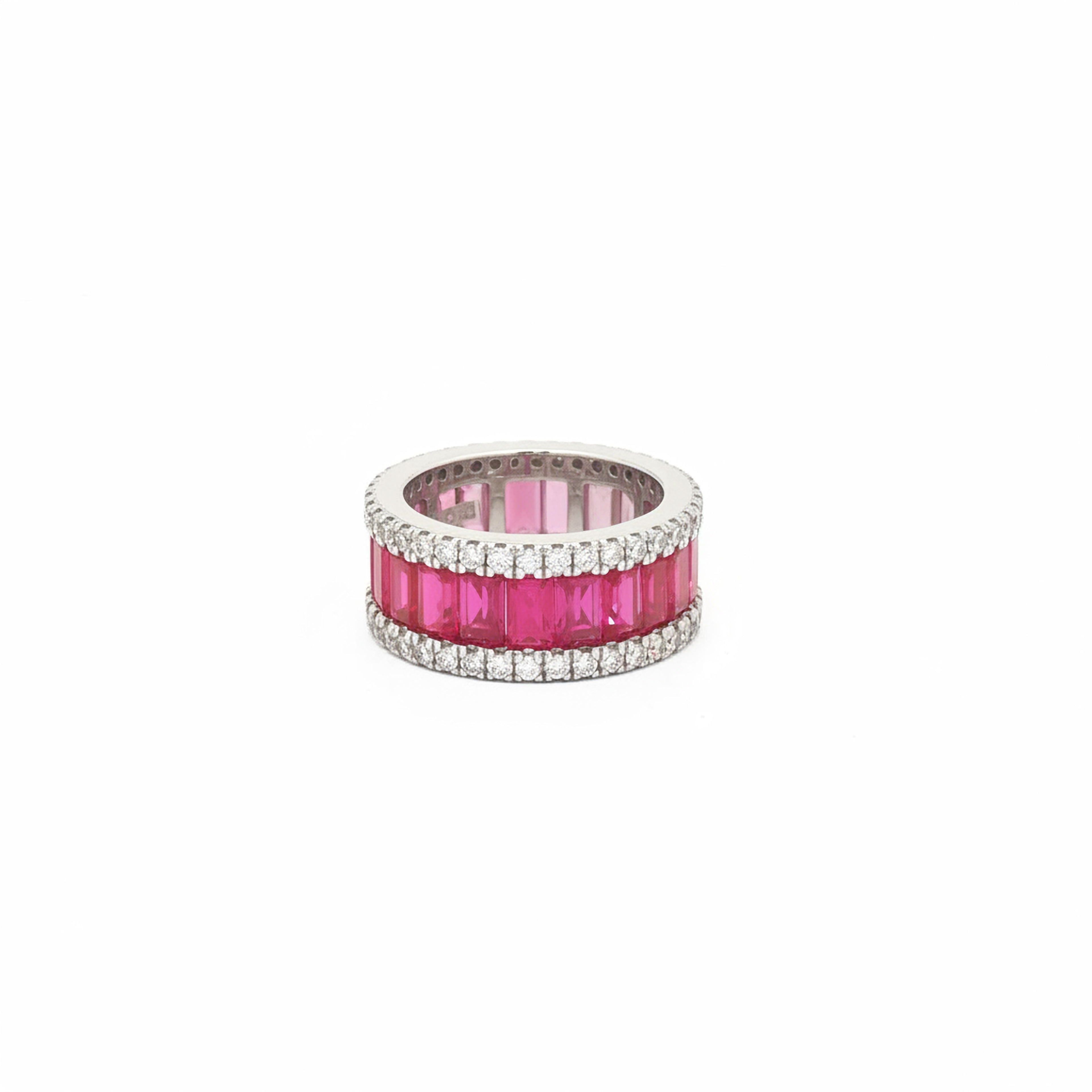 Ruby x Round Eternity Ring