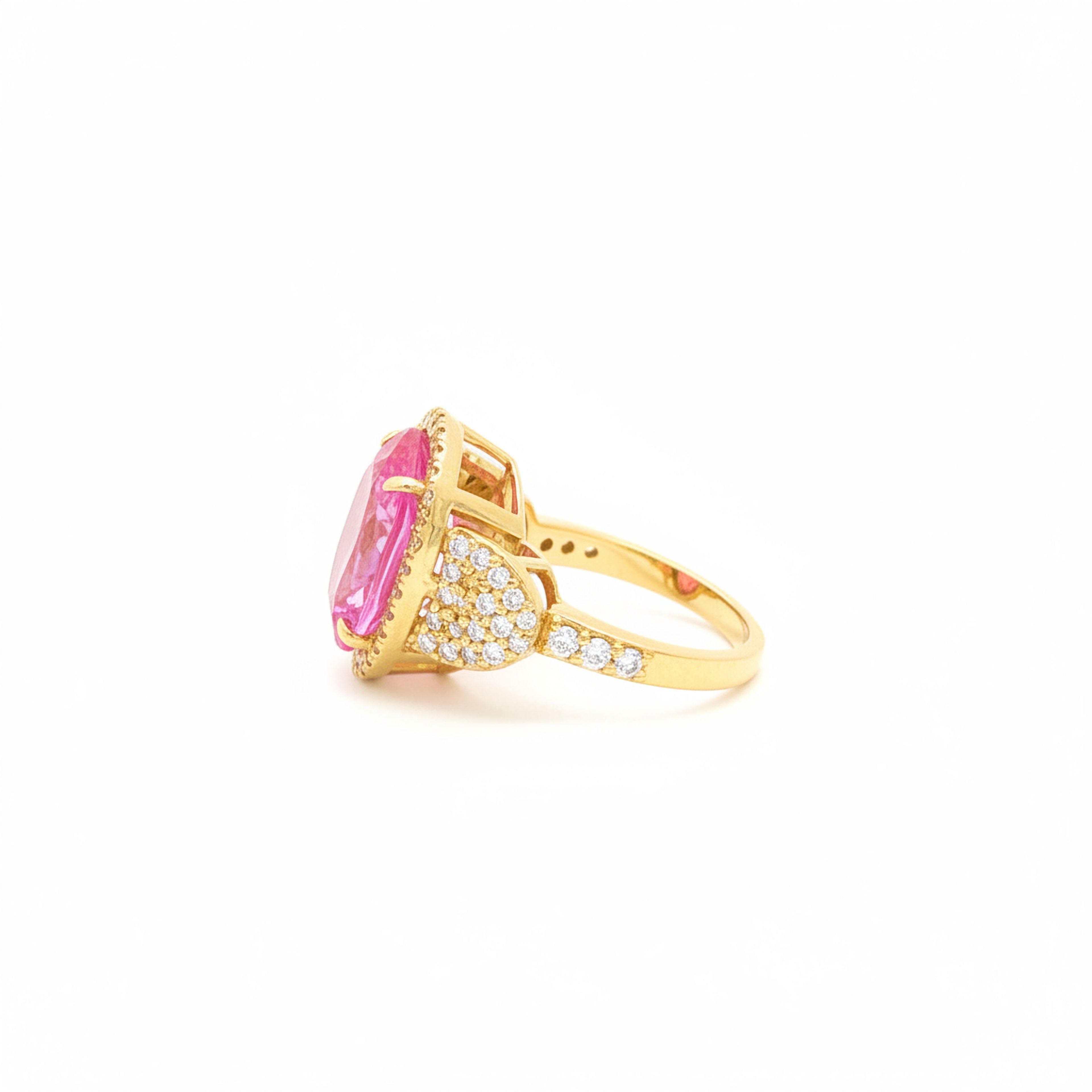 10.33ct Pink Oval Halo Ring