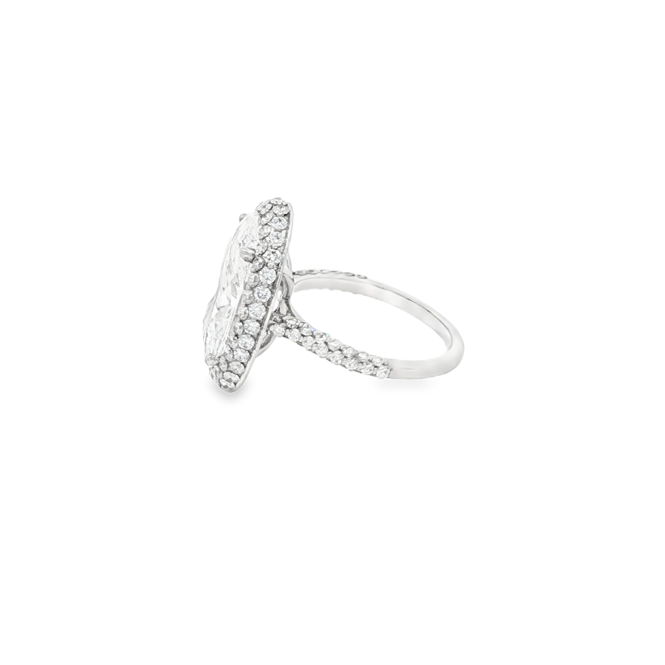 7ct Oval Halo Engagement Ring