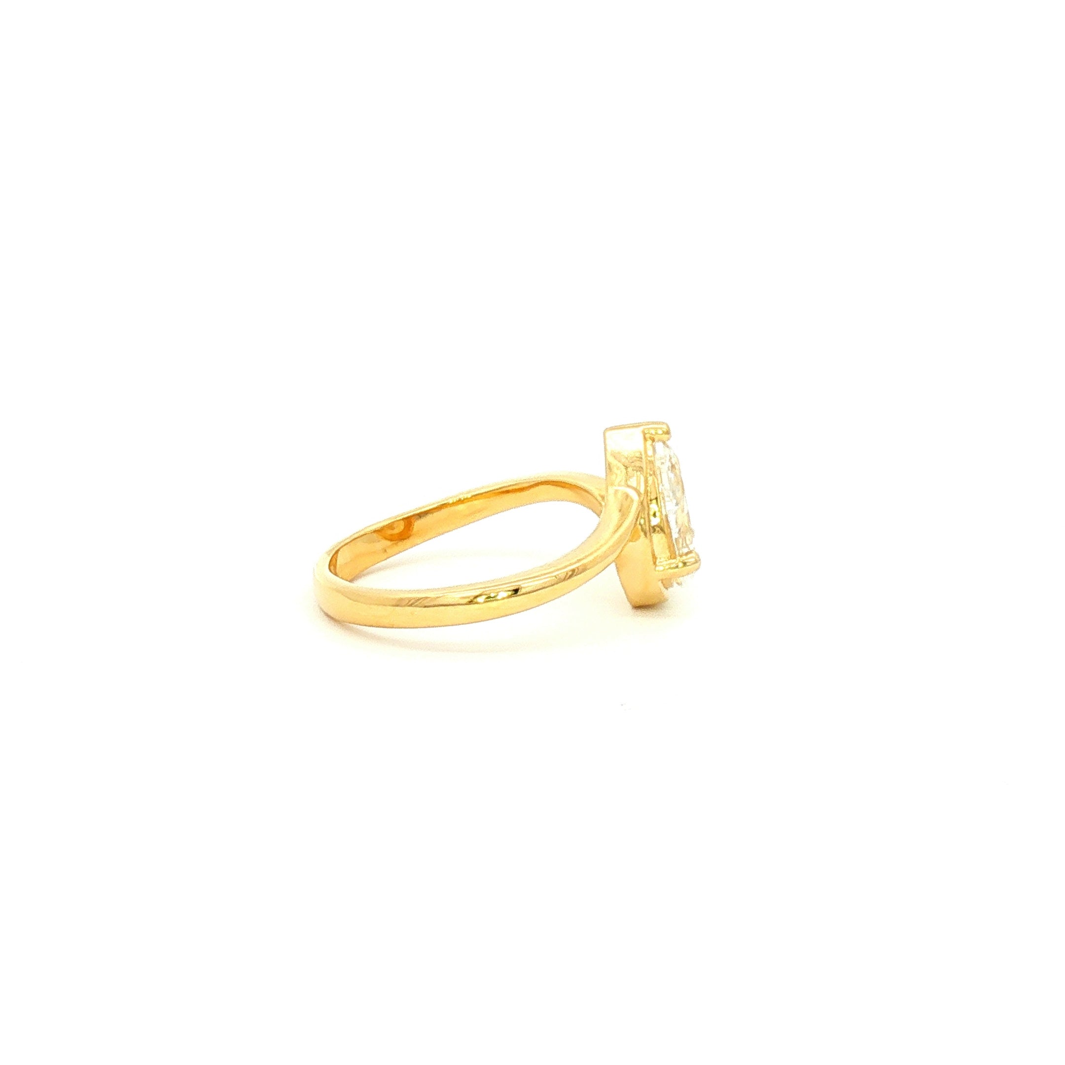 80pt Pear Pinky Ring