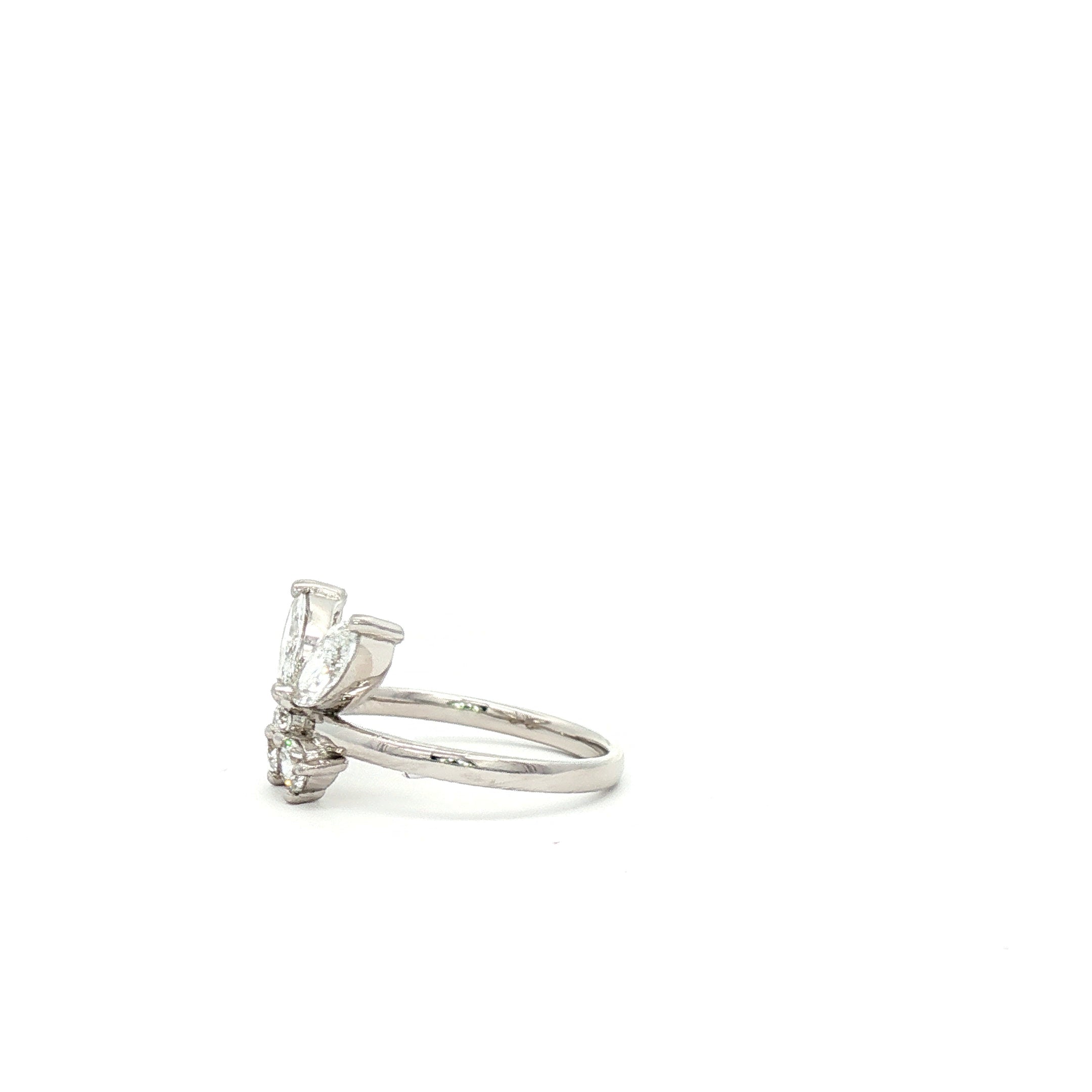 Butterfly Pinky Ring (White Gold)