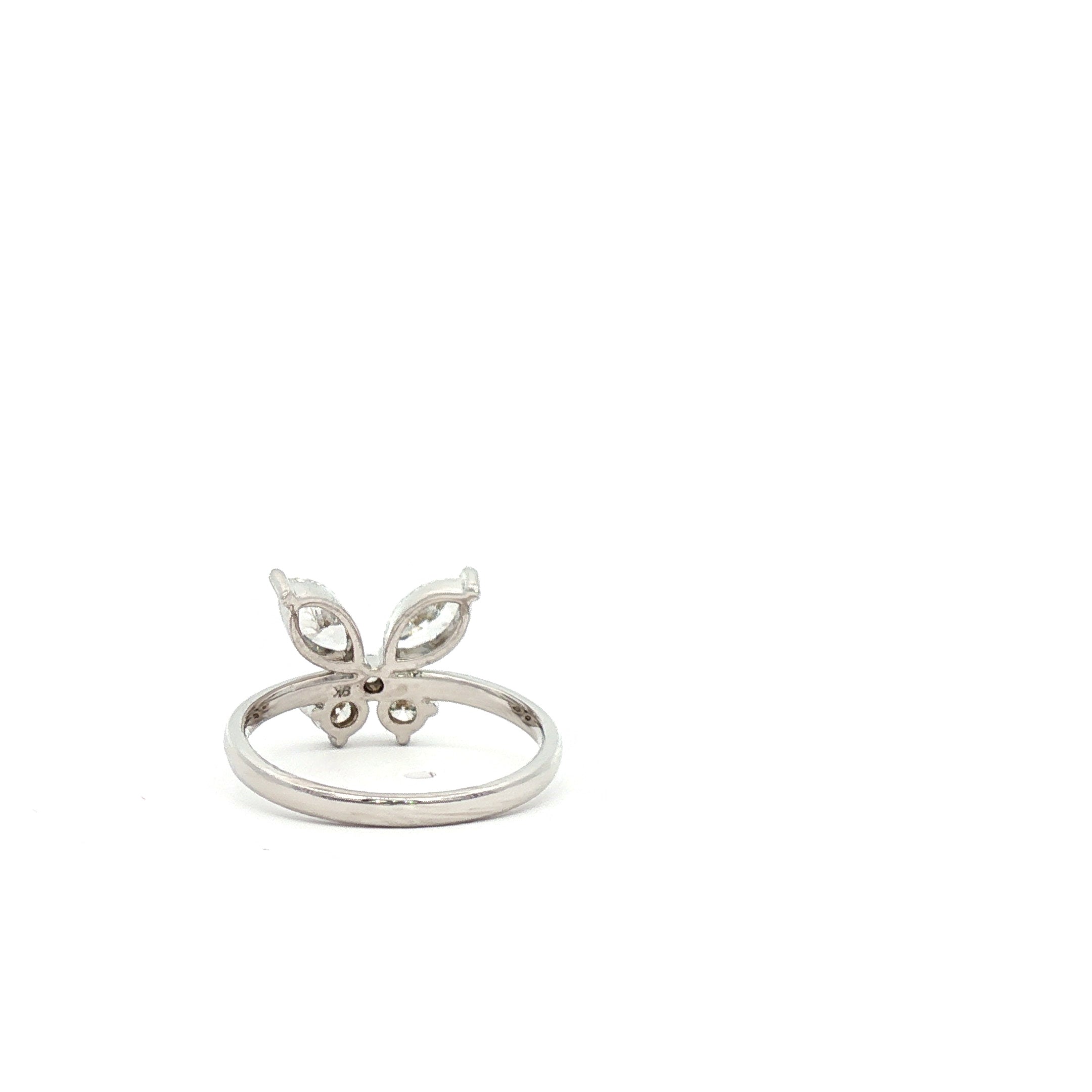 Butterfly Pinky Ring (White Gold)