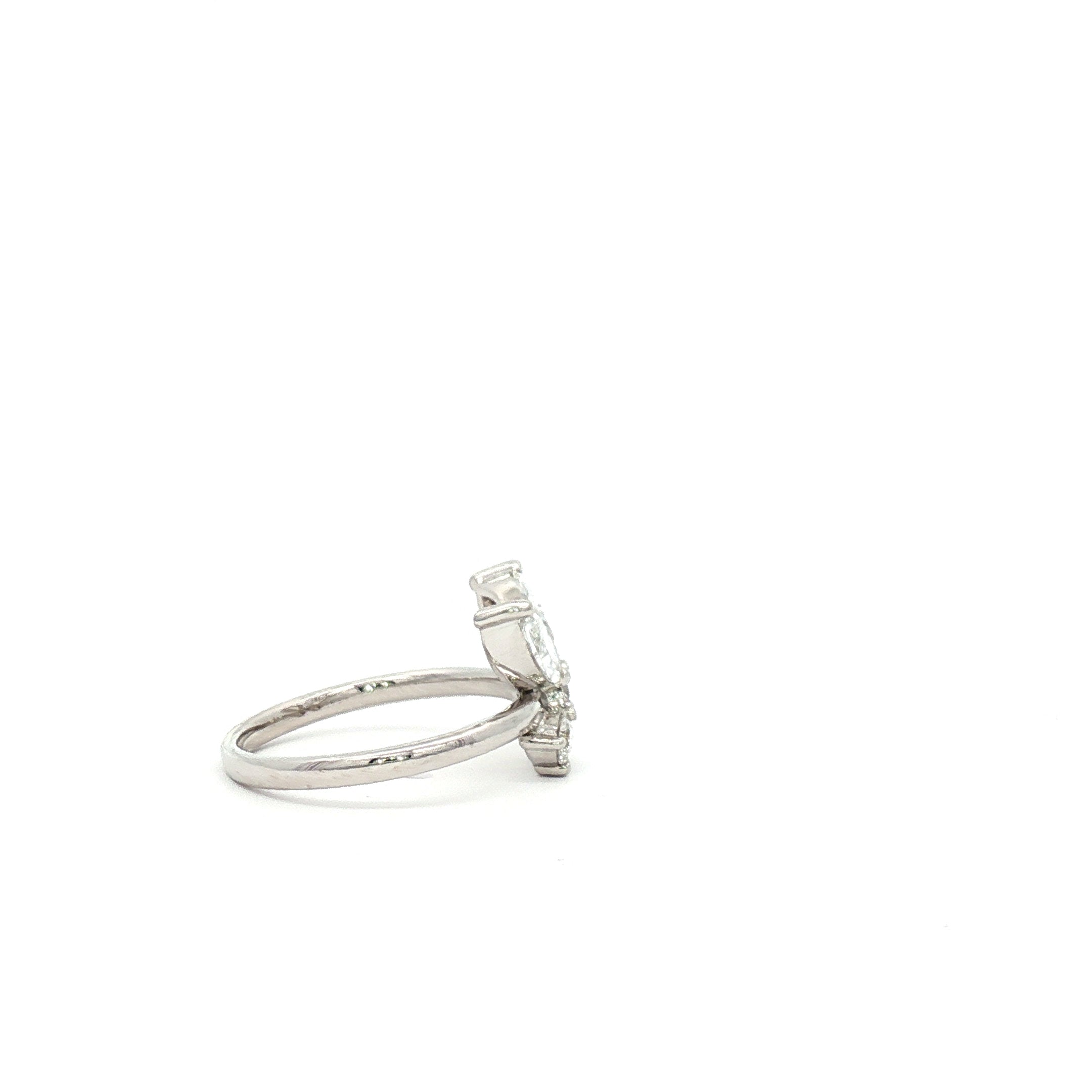 Butterfly Pinky Ring (White Gold)