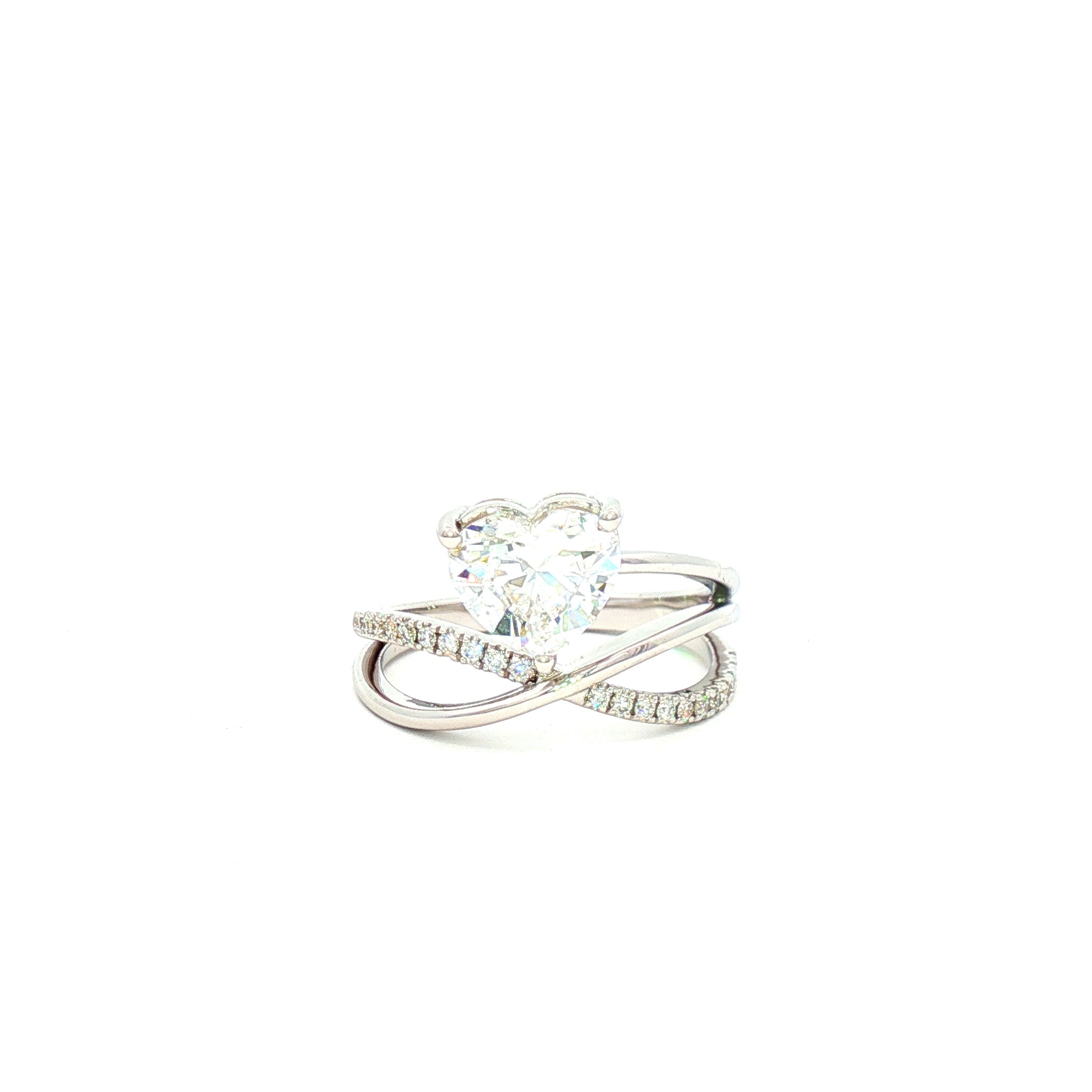 1.5ct Heart with Twist Ring