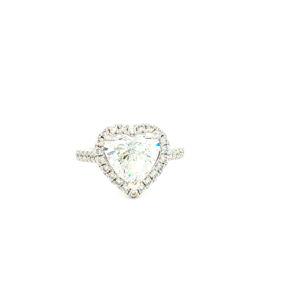 Heart Halo Engagement Ring