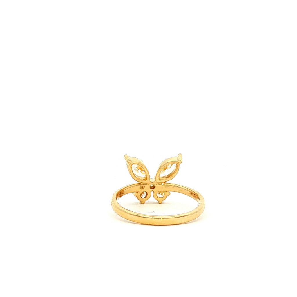 Yellow Gold Butterfly Pinky Ring