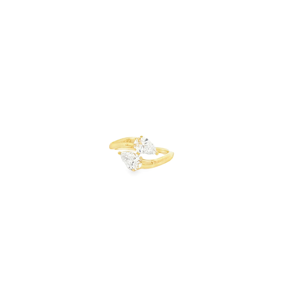 Pear Sides Pinky Finger Ring