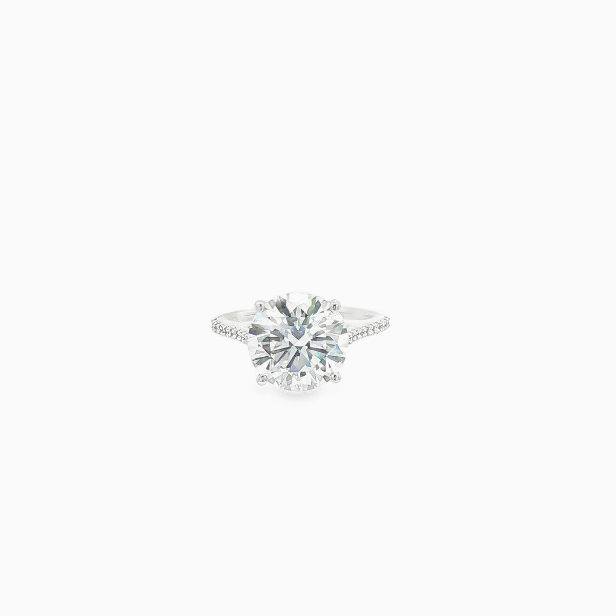 5ct Round Engagement Ring