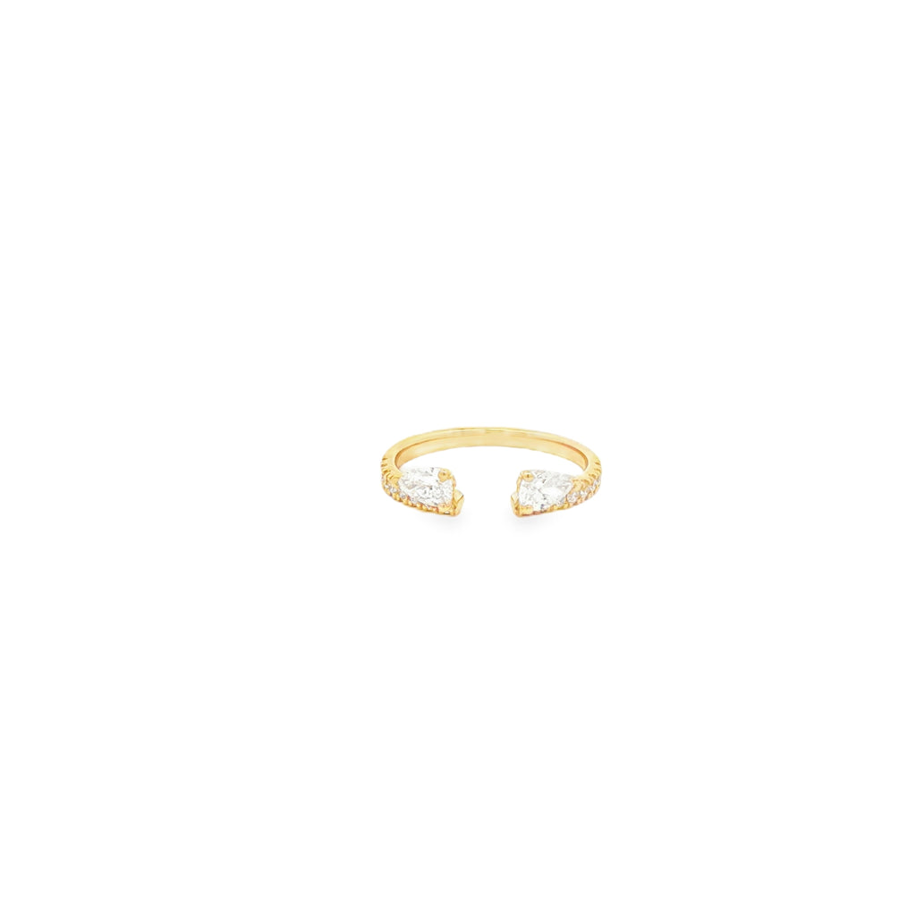 Open Pear Ring