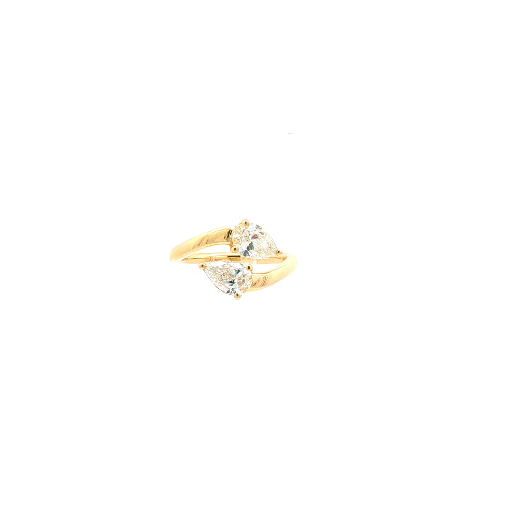 Pear-Cut Diamond Pinky Ring