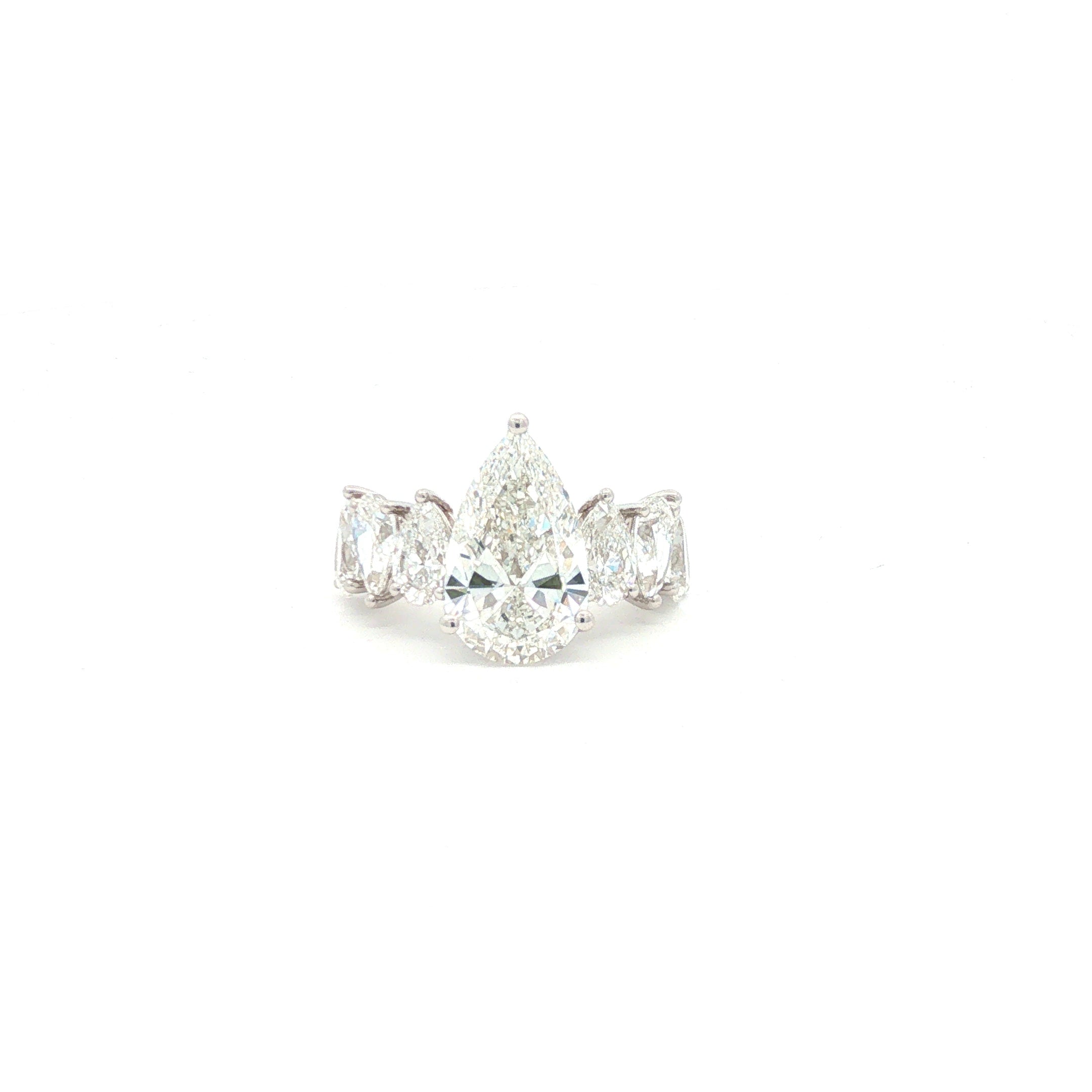 Pear Cut Sideways Diamond Ring