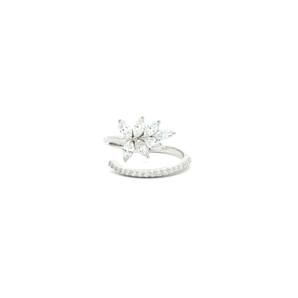 Floral Bypass Cocktail Ring