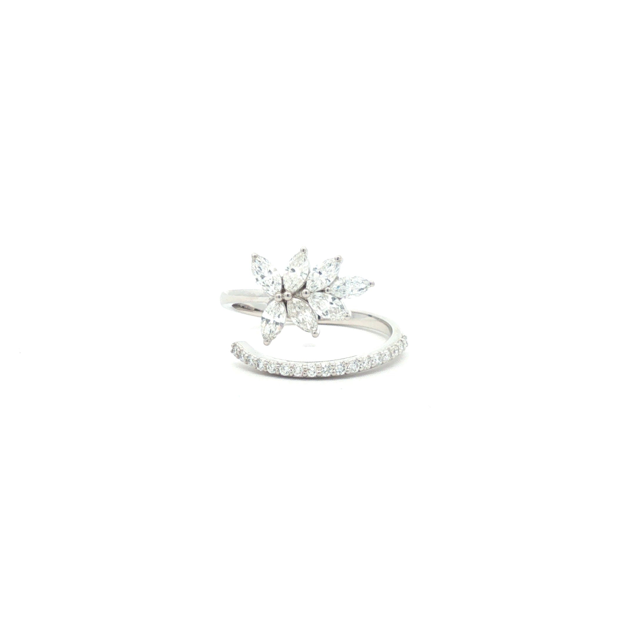 Floral Bypass Cocktail Ring