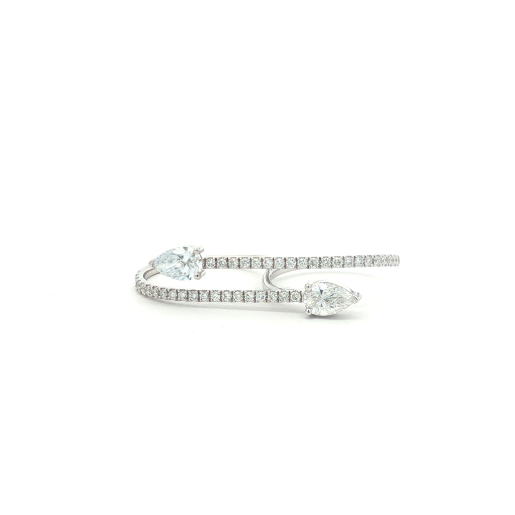 Pear-Shaped Diamonds Anchor Ring