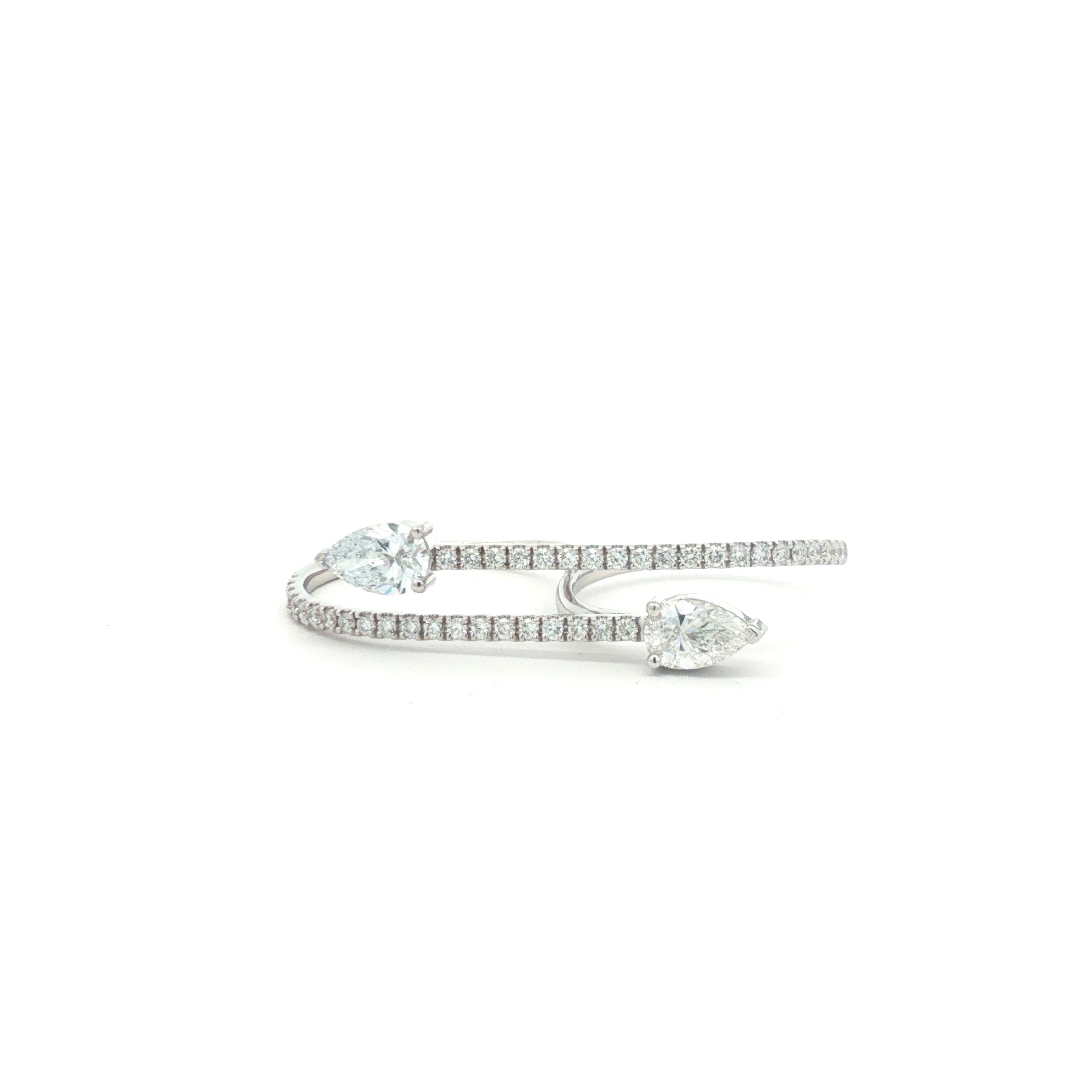 Pear-Shaped Diamonds Anchor Ring