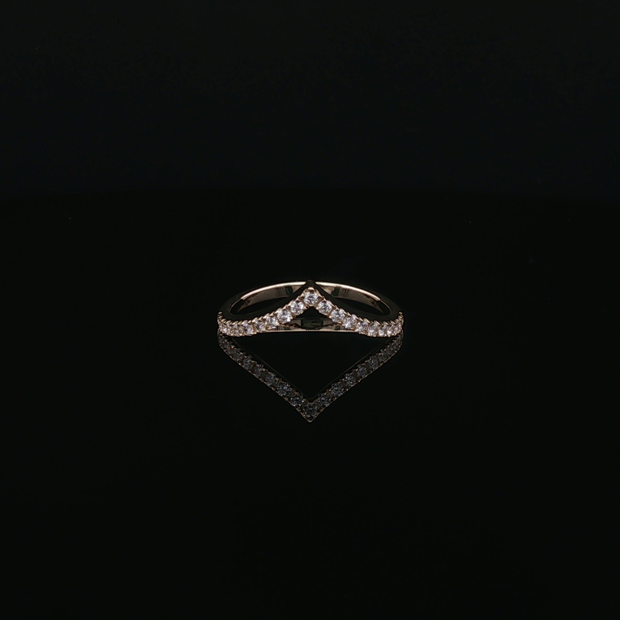 Chevron Stackable Ring