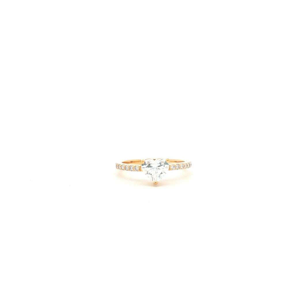 1ct Heart Pave Engagement Ring