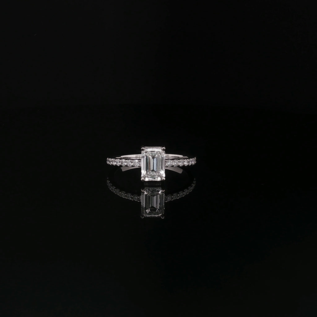 1 ct Emerald-Cut Diamond Solitaire Ring
