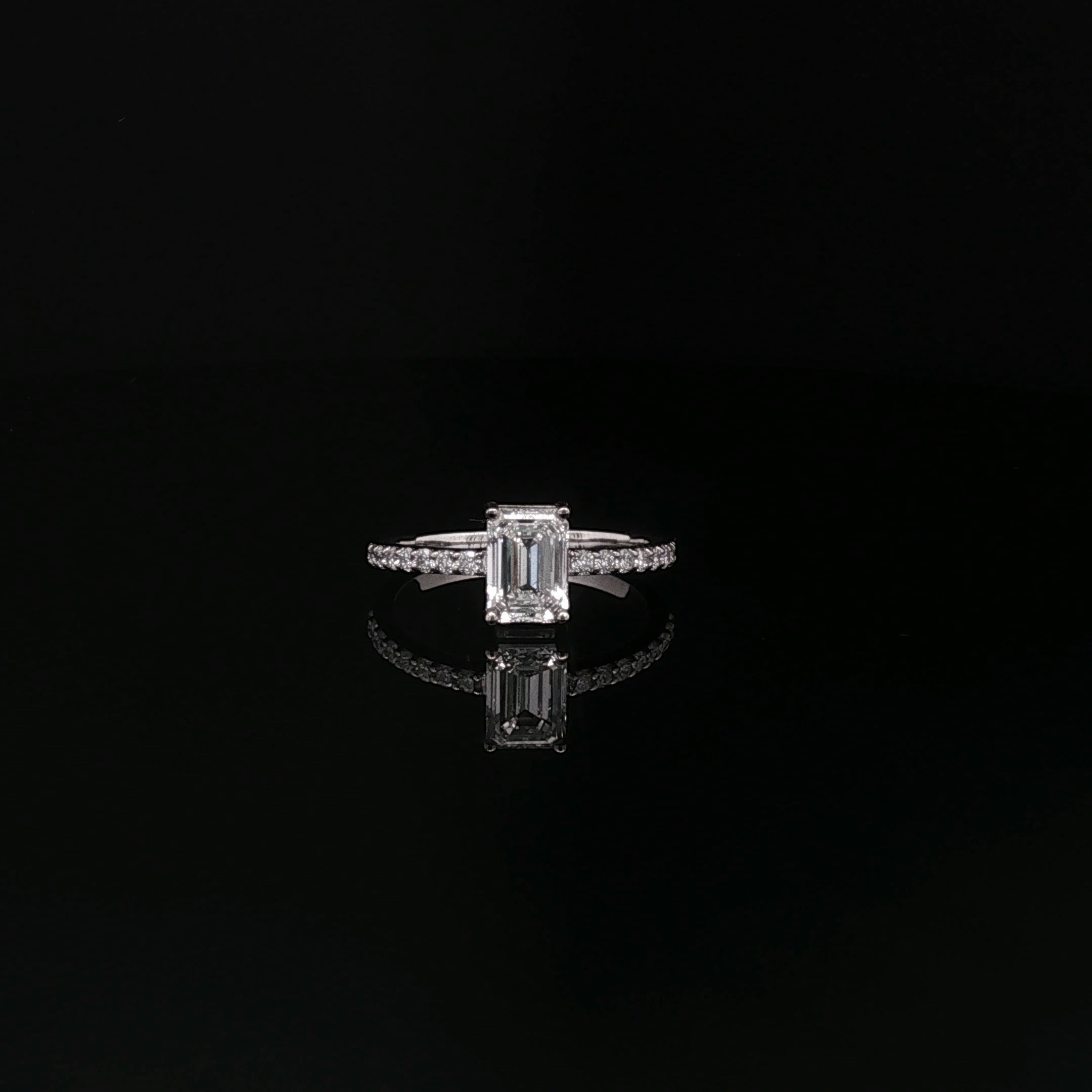 1 ct Emerald-Cut Diamond Solitaire Ring