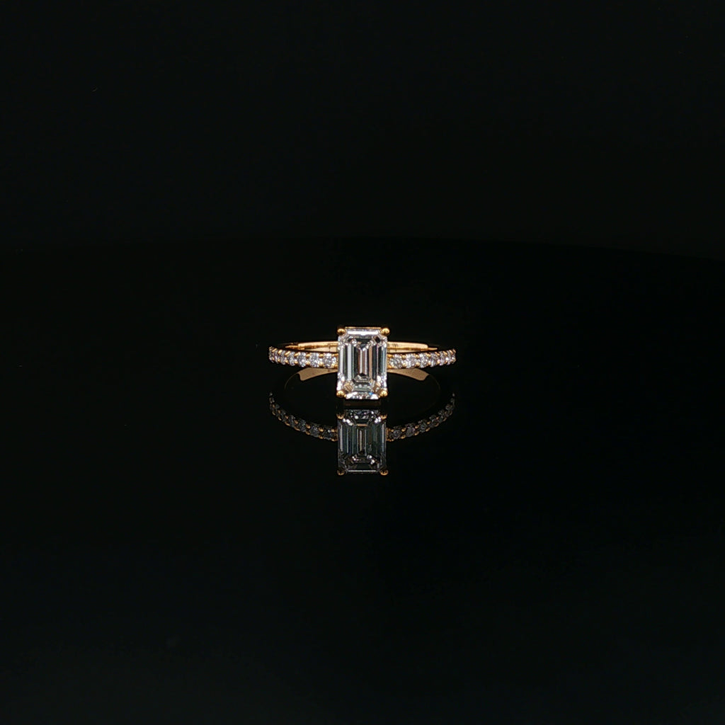 1 ct Emerald-Cut Diamond Solitaire Ring