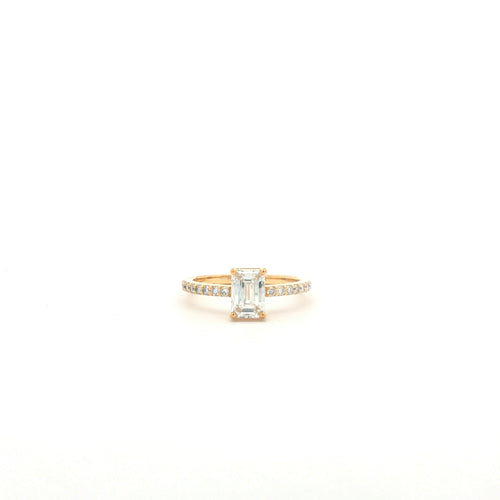 1 ct Emerald-Cut Diamond Solitaire Ring