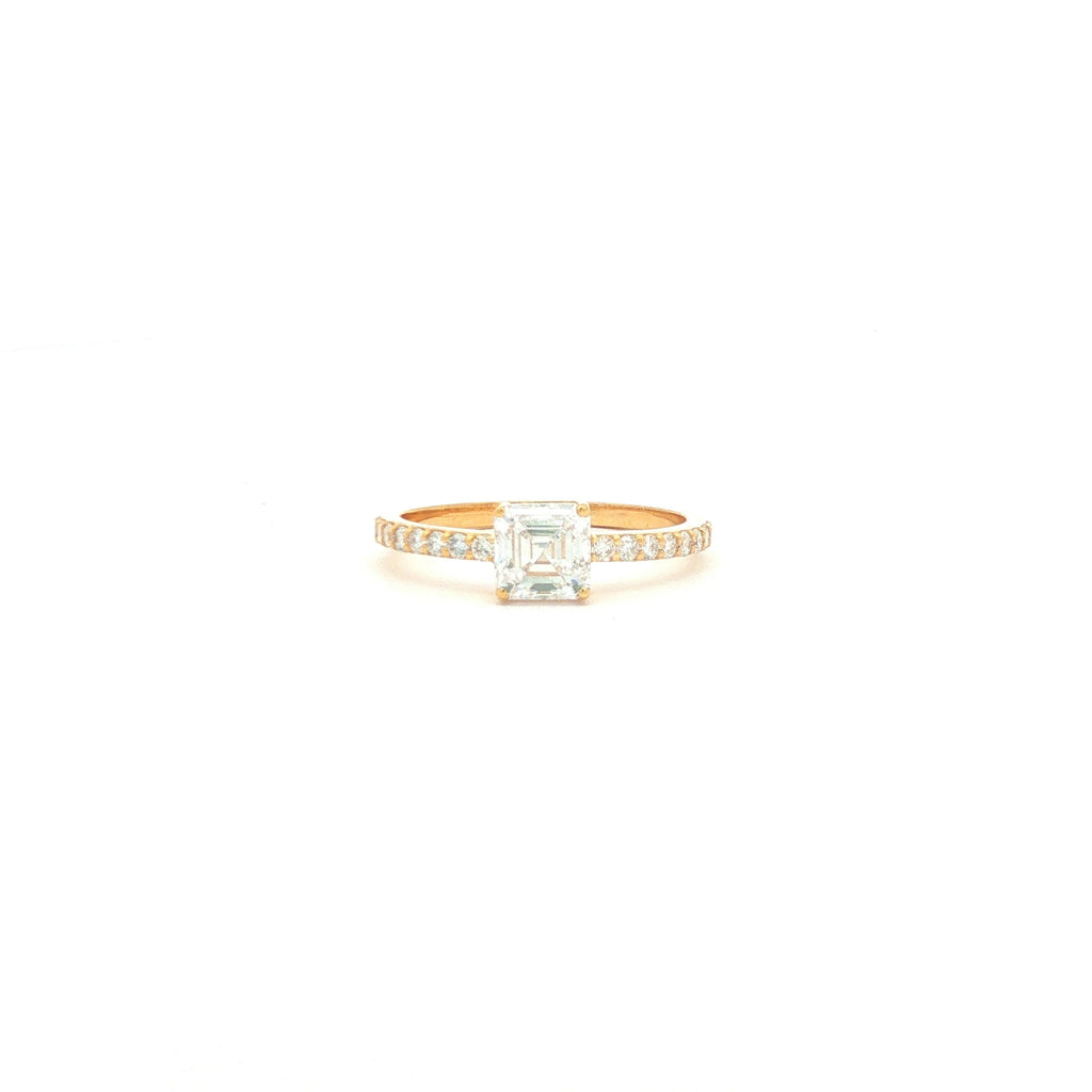 Asscher Cut Diamond Engagement Ring