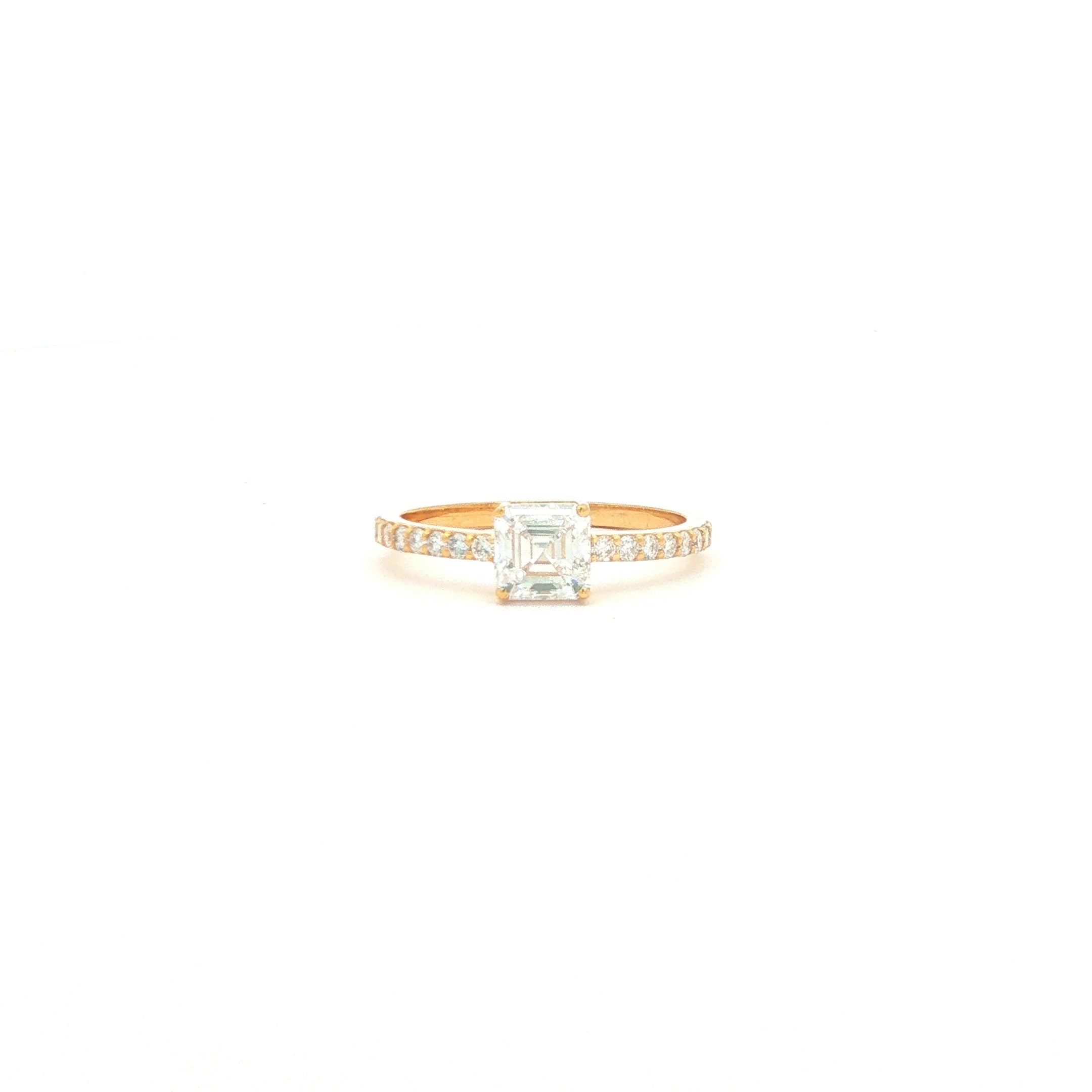 Asscher Cut Diamond Engagement Ring