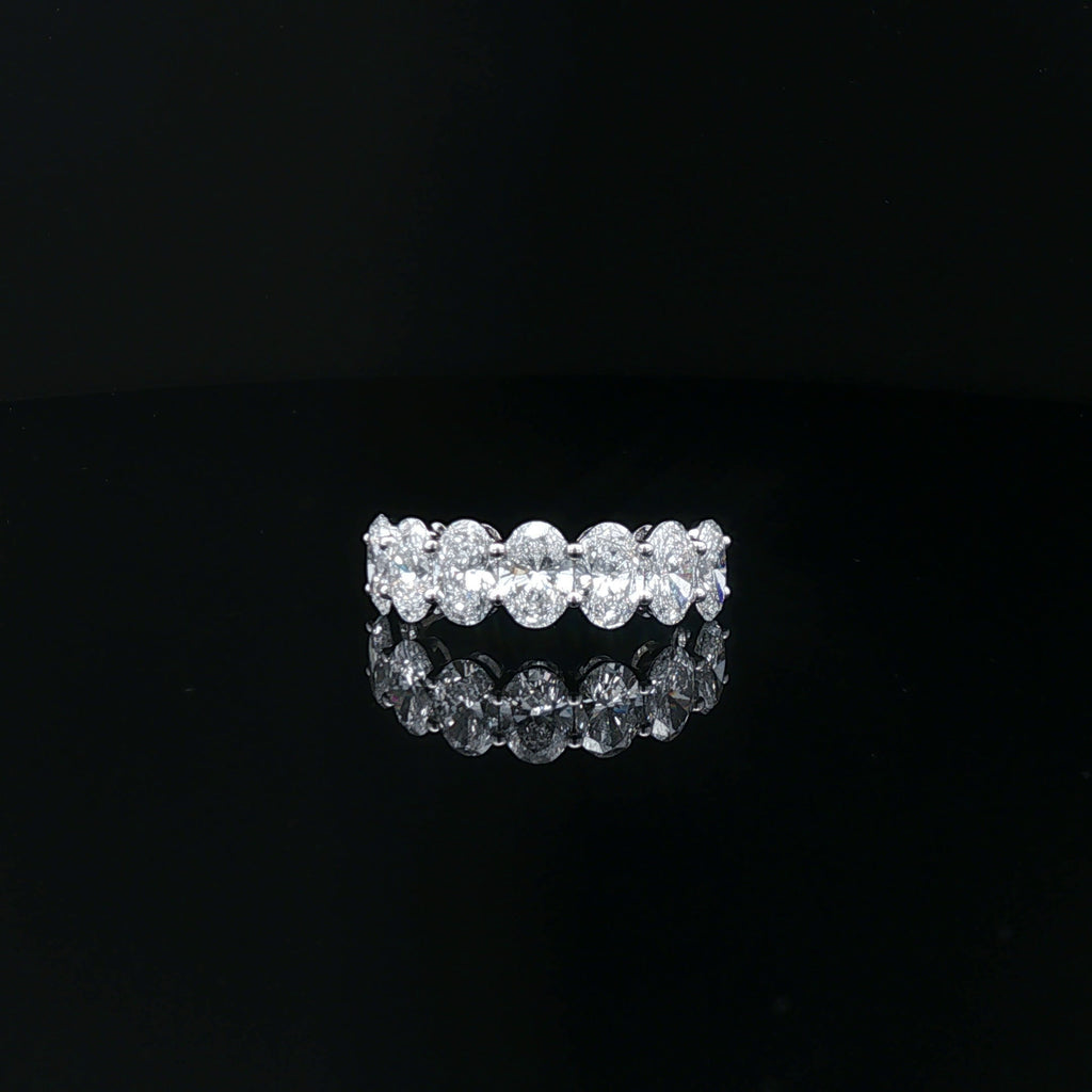 50pts Oval Half Band Ring