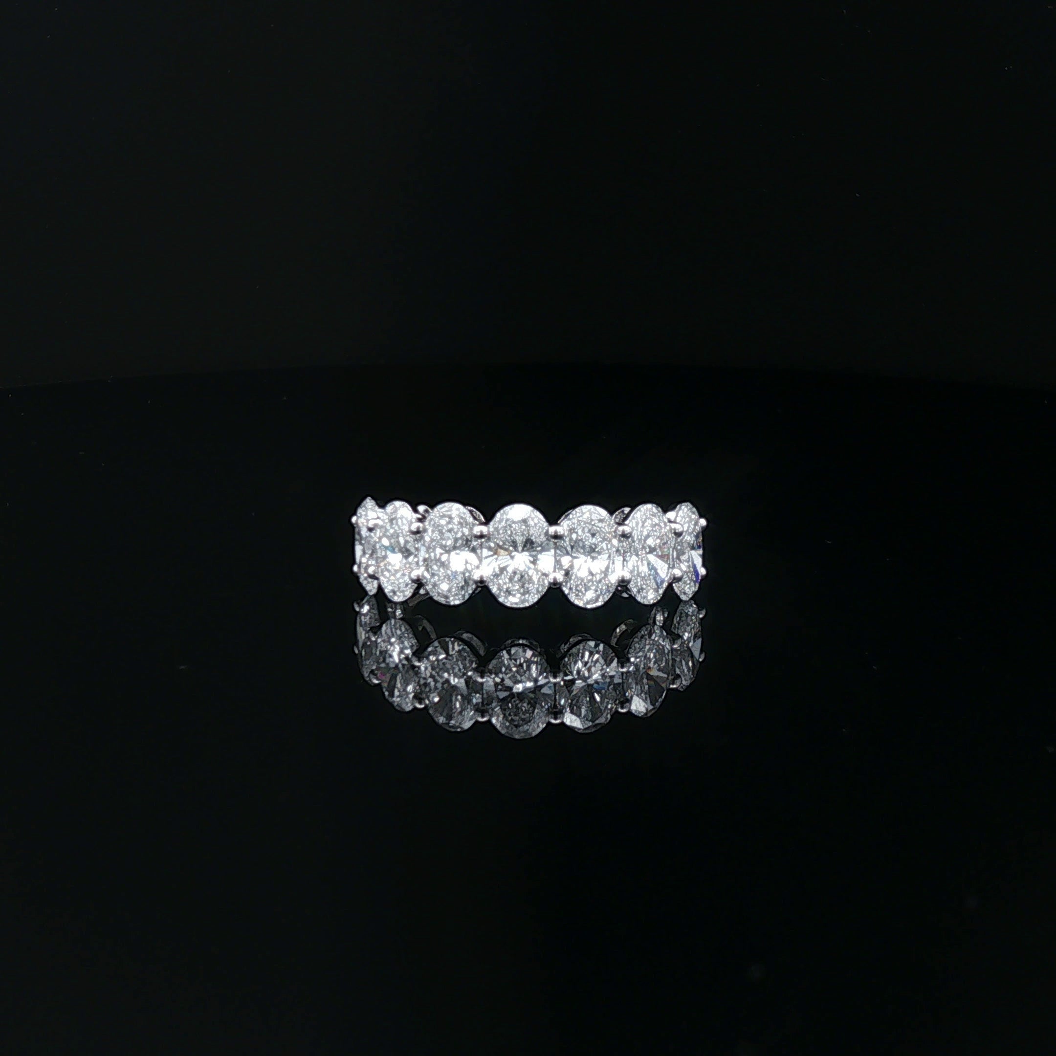 50pts Oval Half Band Ring